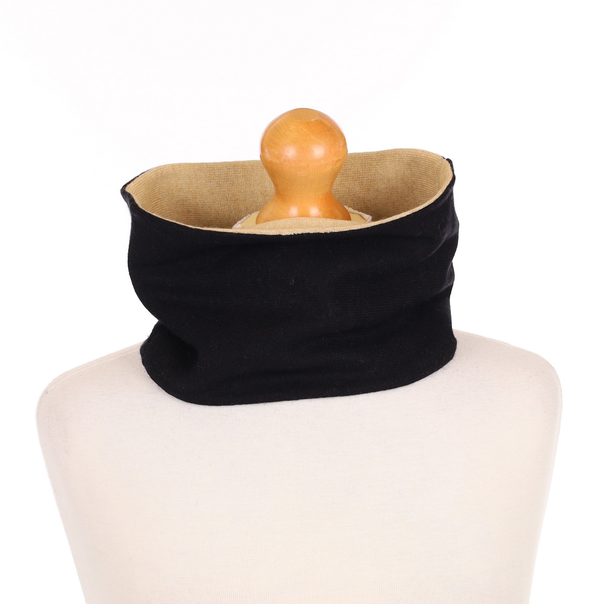 Black and Camel Neck Warmer