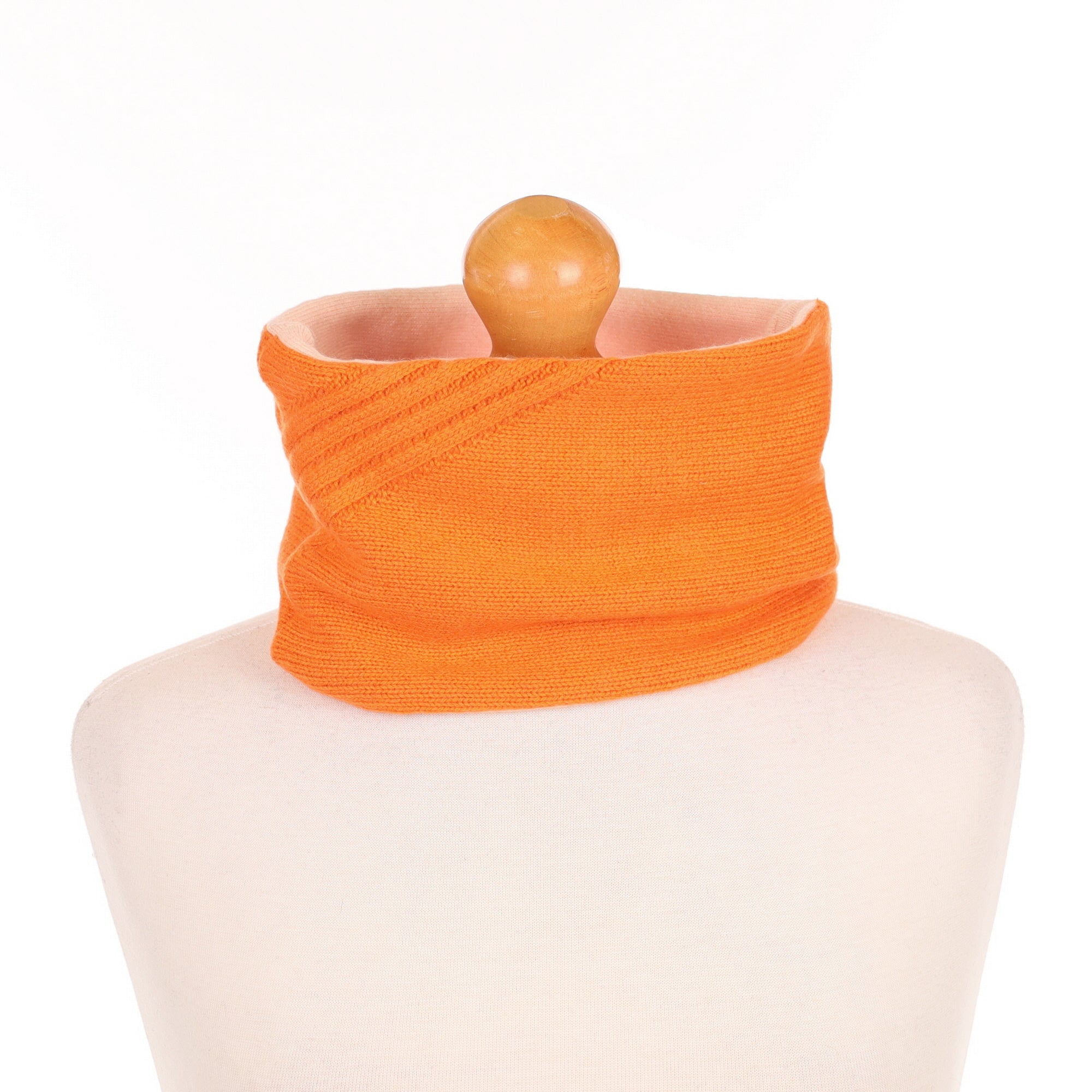 Orange Textured and Ice Pink Neck Warmer