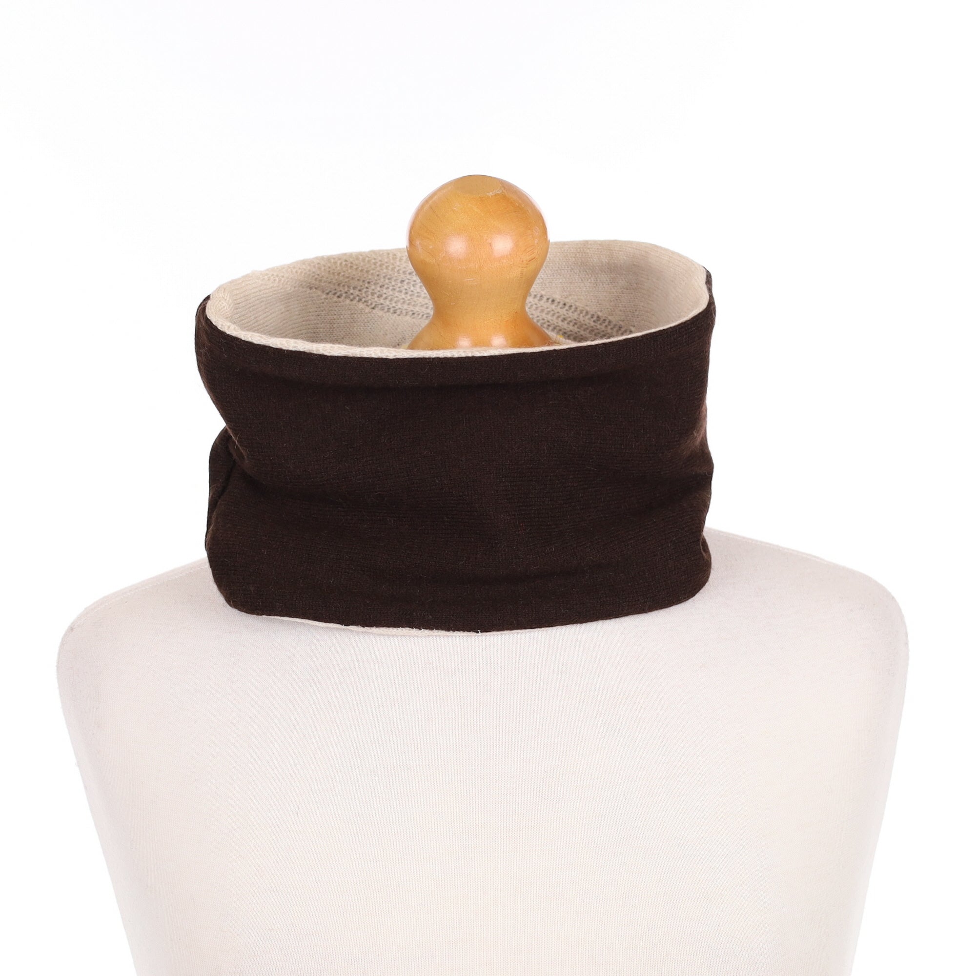 Brown and Oatmeal Textured Neck Warmer