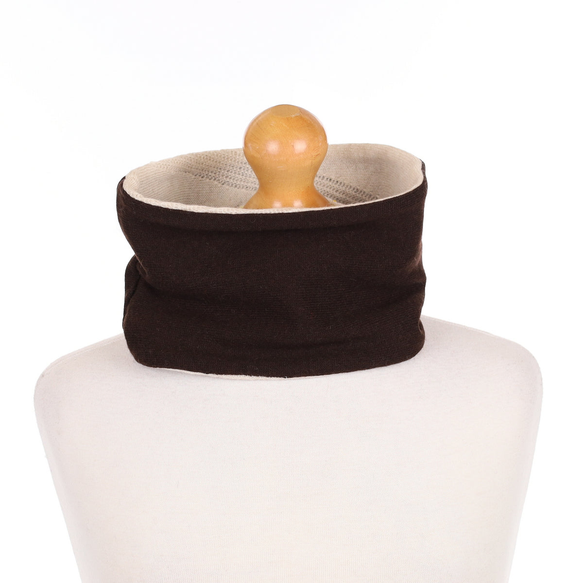 Brown and Oatmeal Textured Neck Warmer