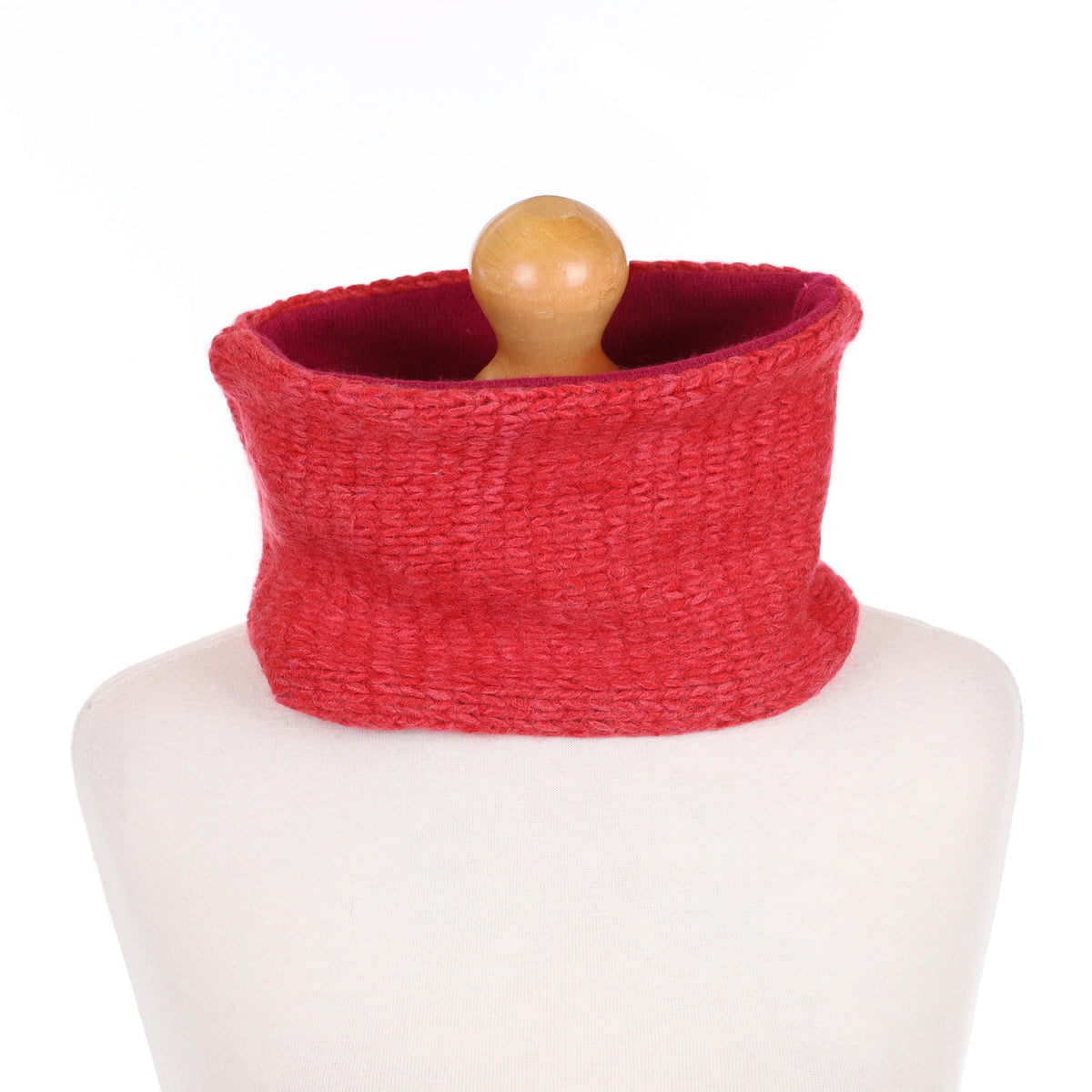 Berry Red and Purple Textured Neck Warmer