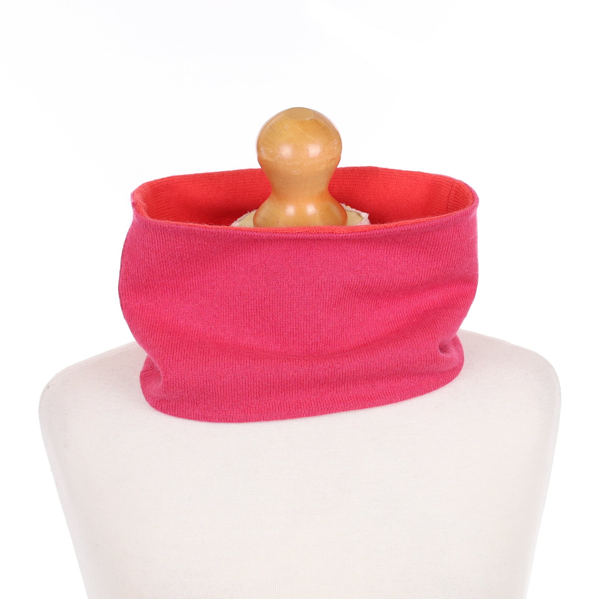 Rose Pink and Orange Neck Warmer