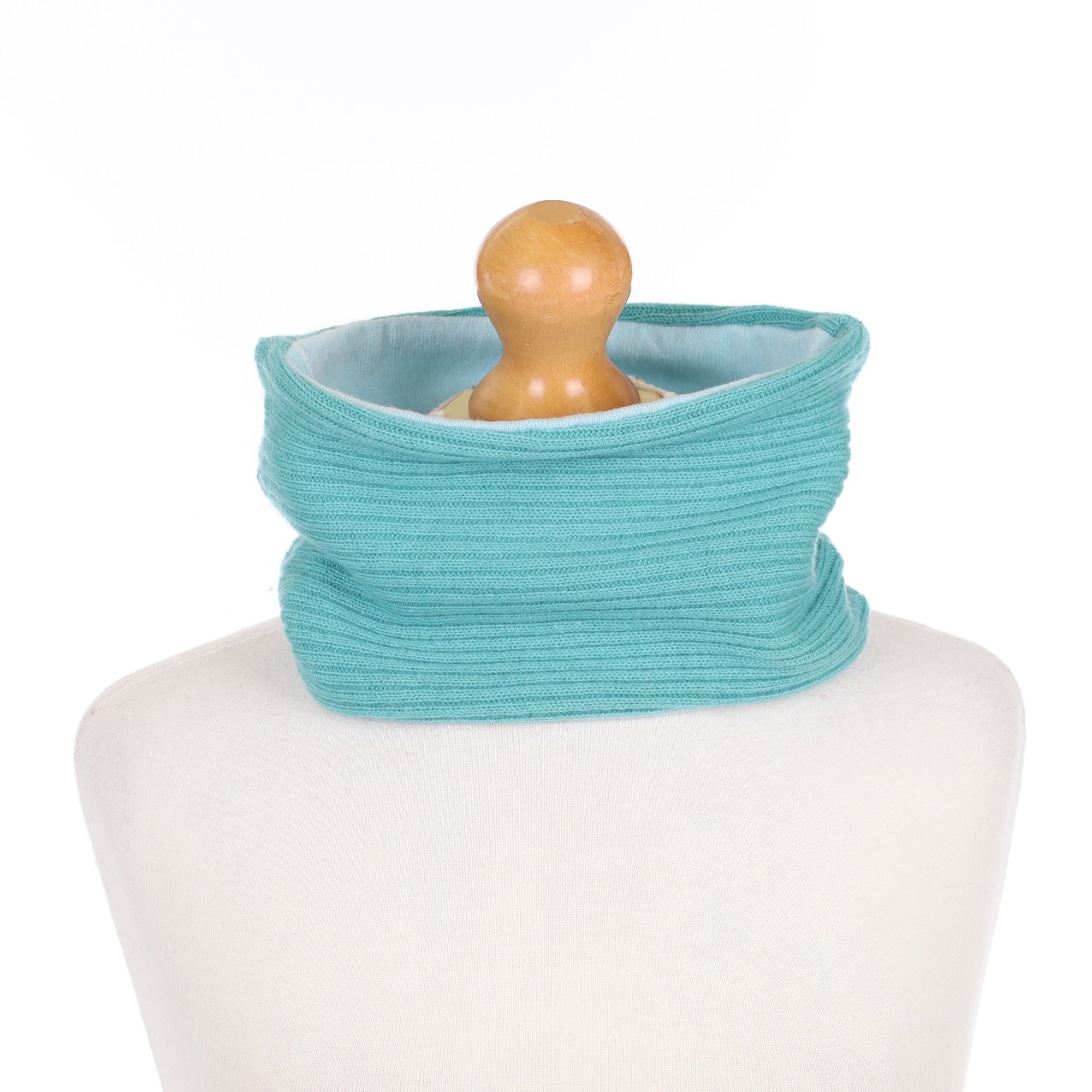 Ocean Green and Blue Ribbed Neck Warmer