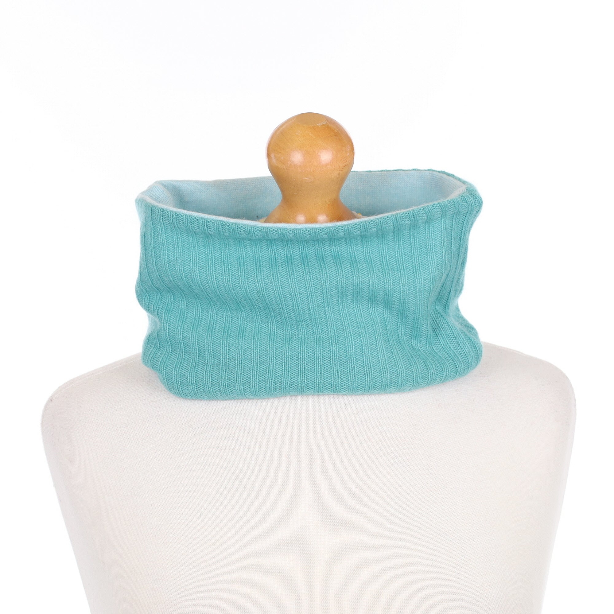 Ocean Green and Blue Ribbed Neck Warmer