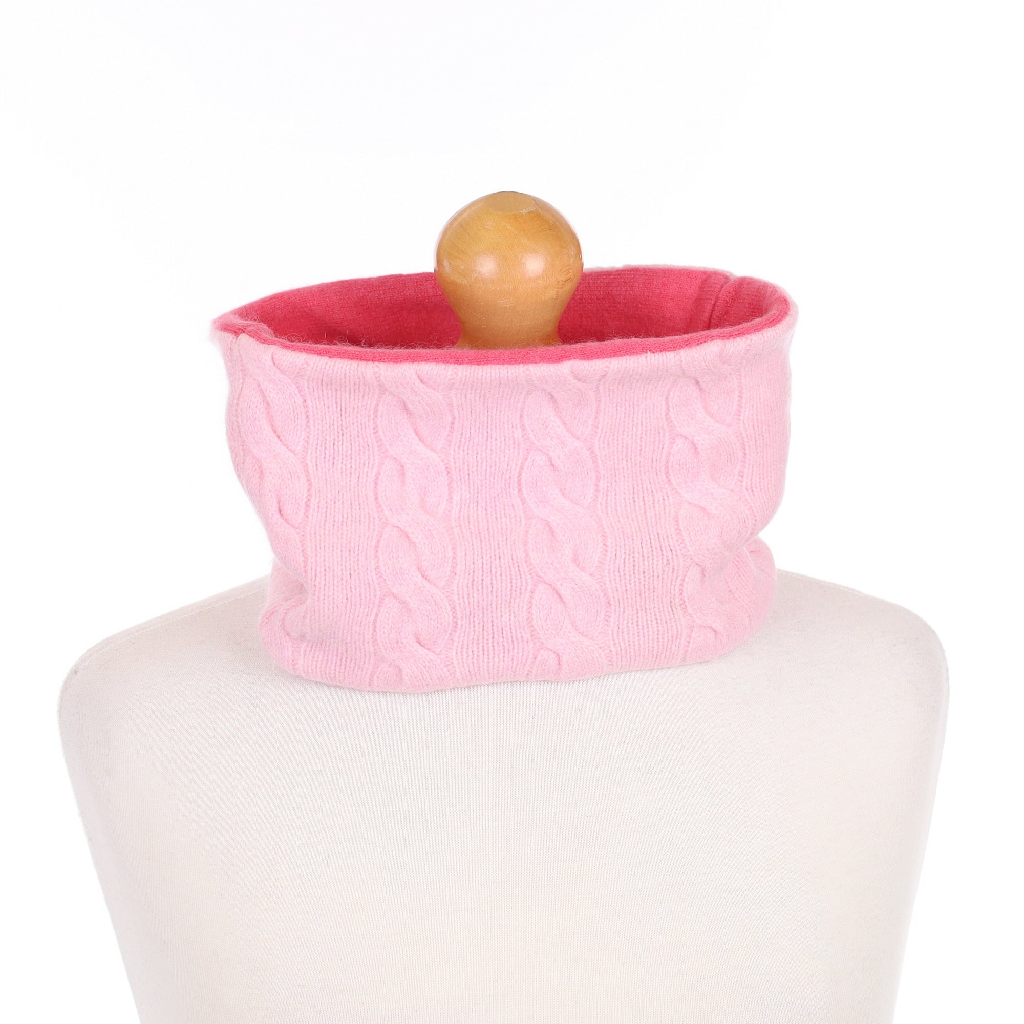 Two Toned Pink Cable Neck Warmer