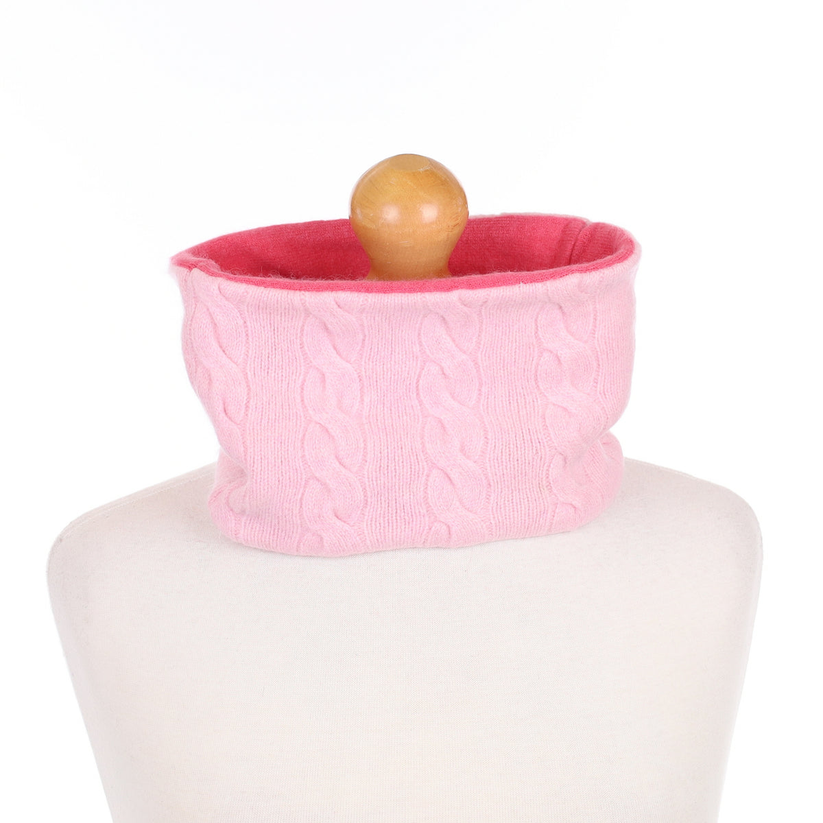 Two Toned Pink Cable Neck Warmer