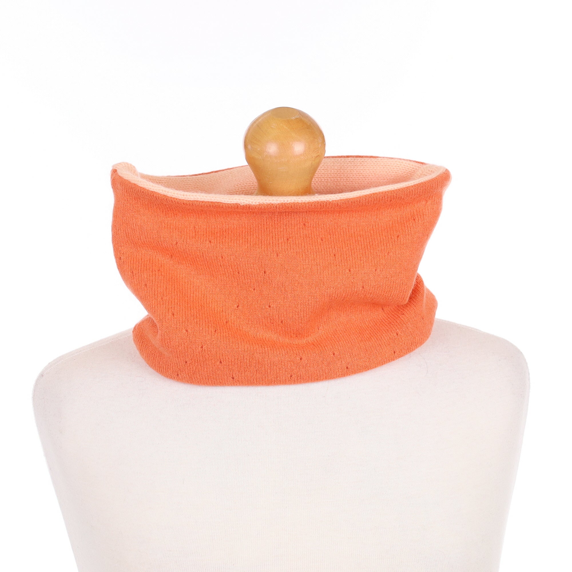 Pink and Orange Pinhole Patterned Neck Warmer
