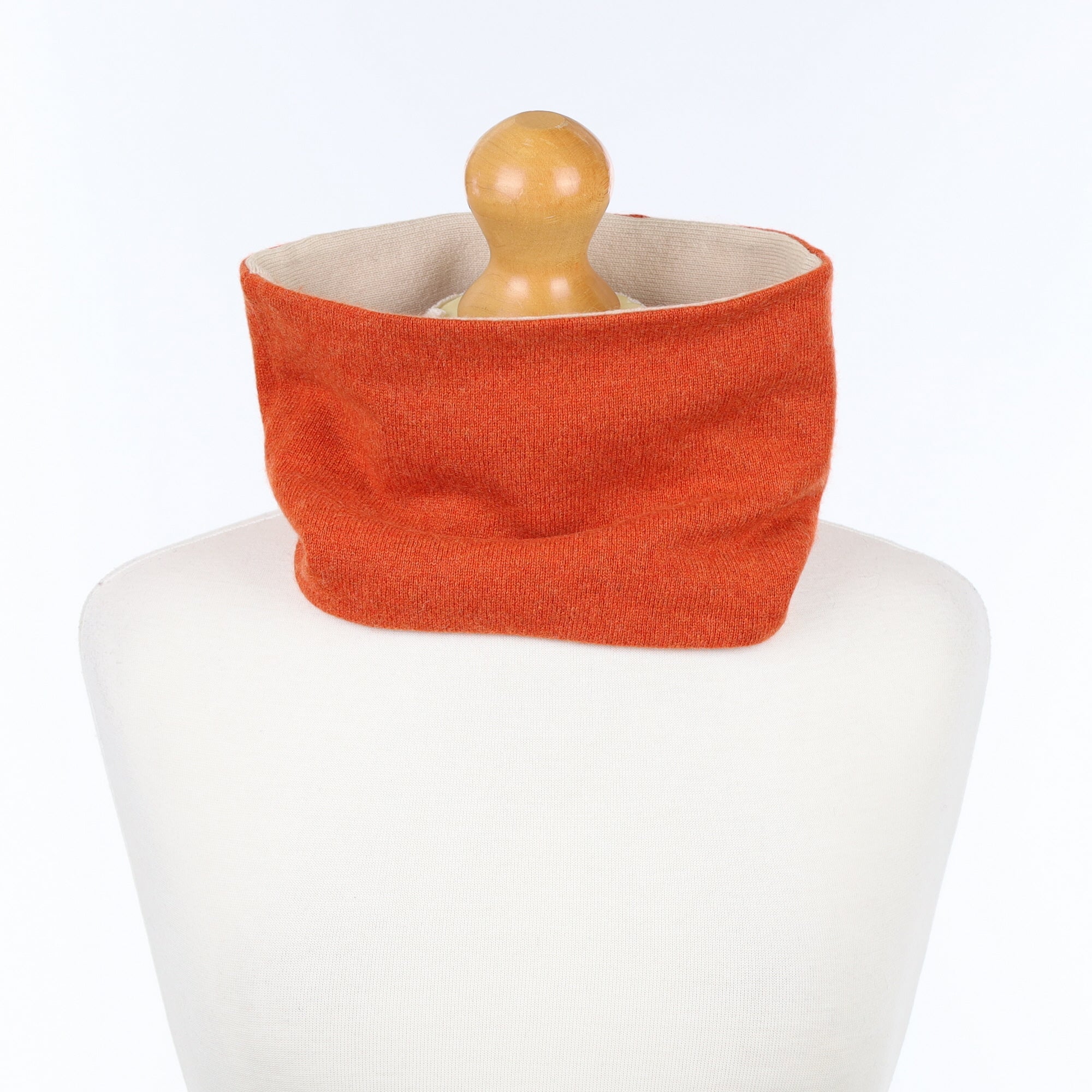 Orange and Oatmeal Neck Warmer