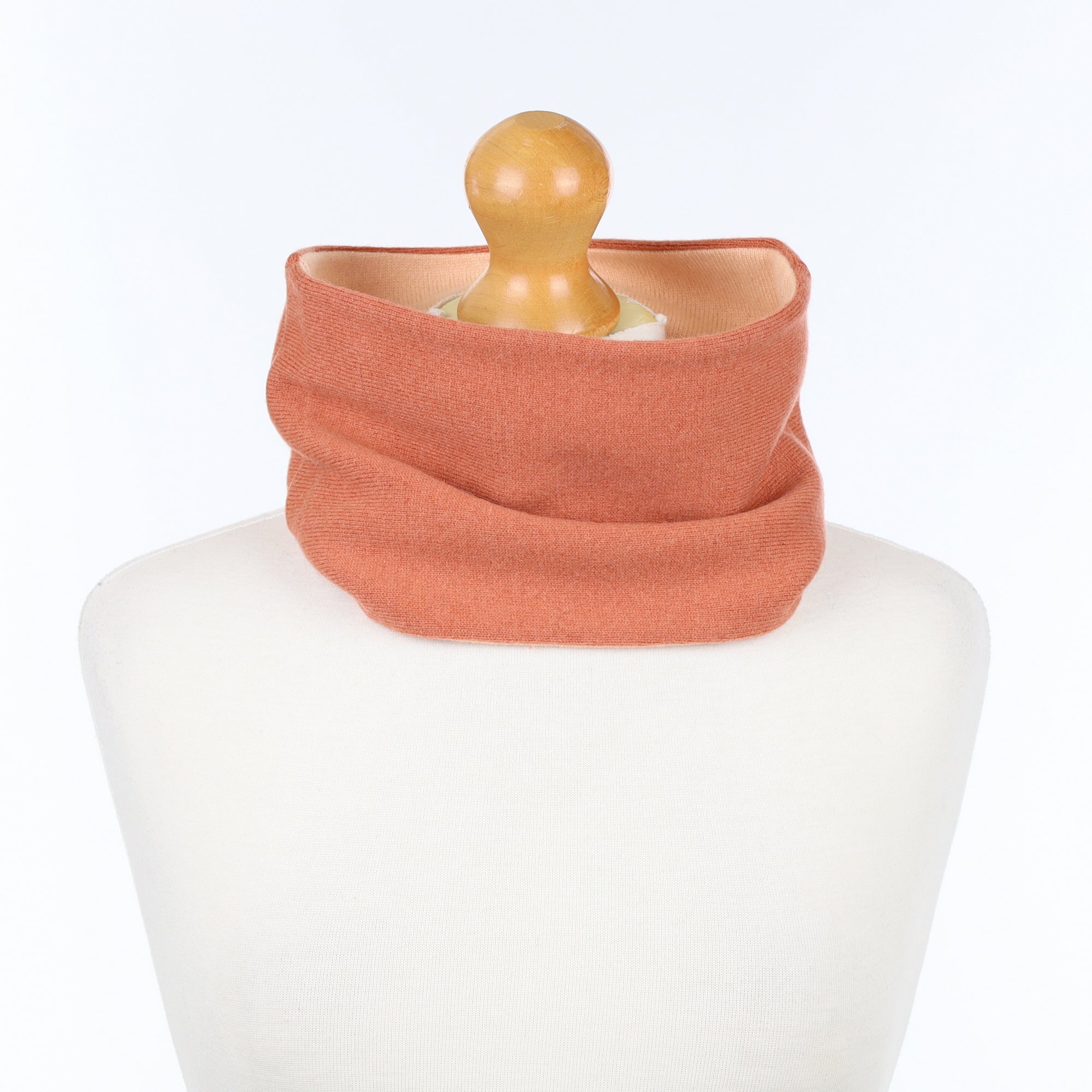Pale Pink and Terracotta Neck Warmer