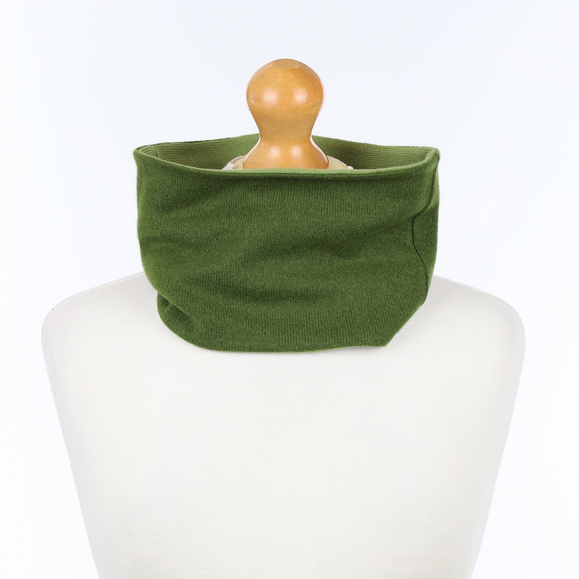 Moss Green and light green Neck Warmer