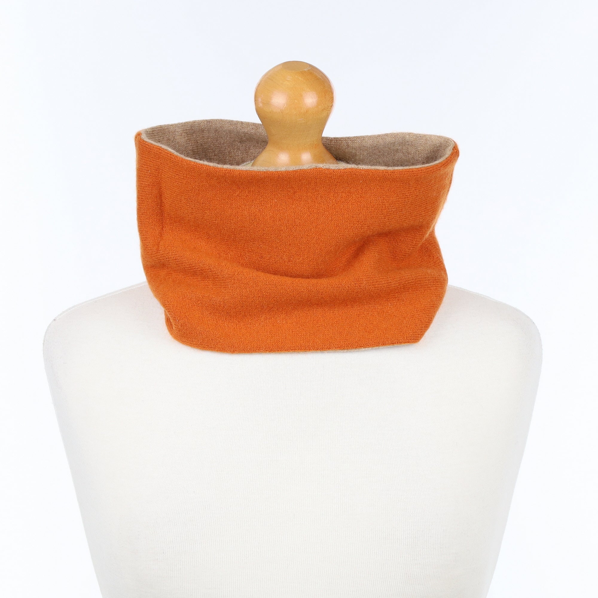Burnt orange and Brown Neck Warmer