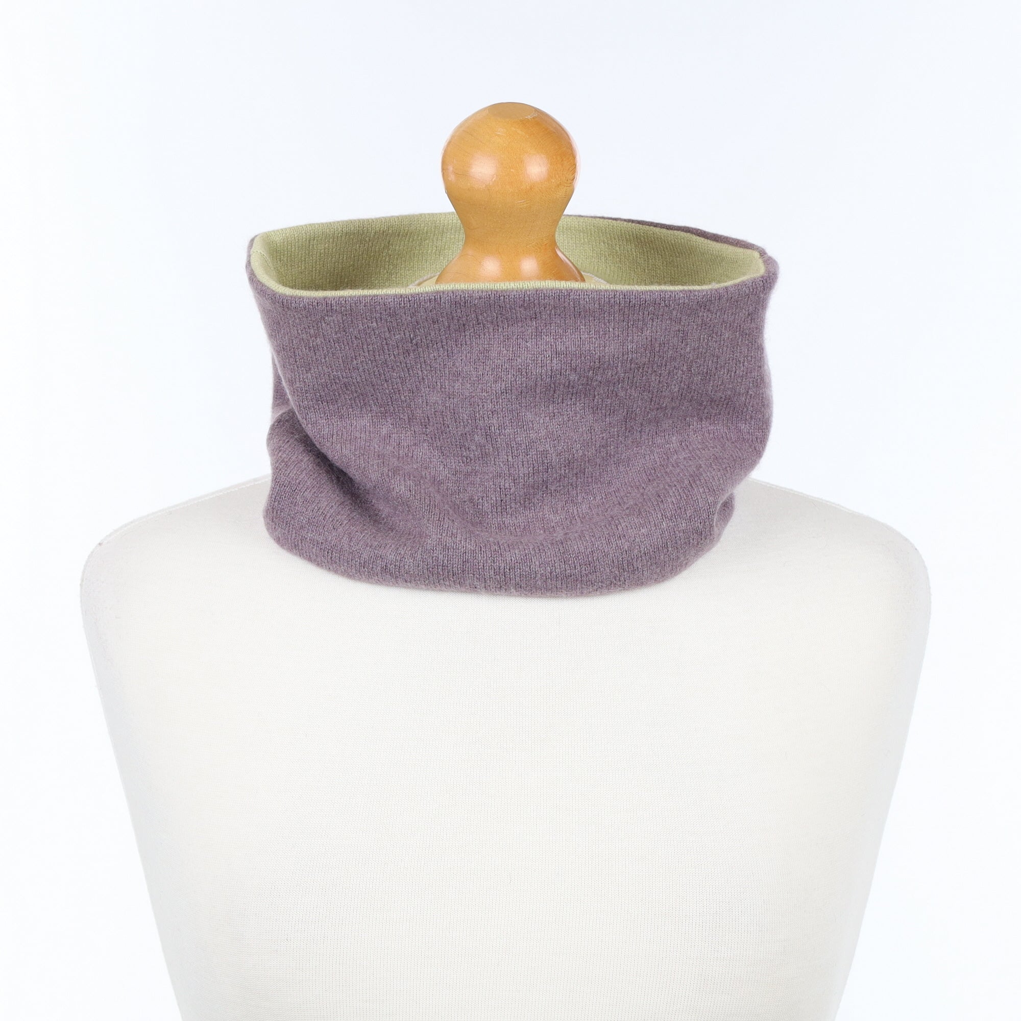 Lavender and Green Neck Warmer
