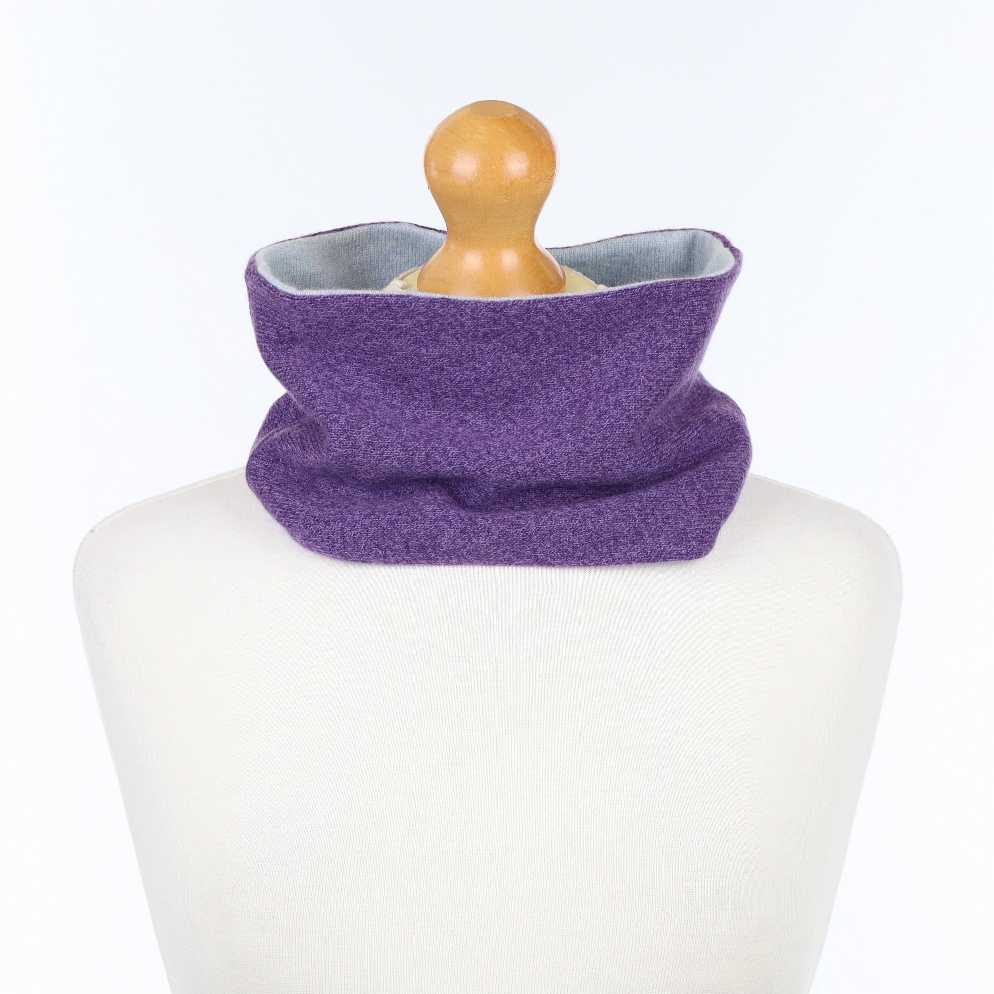 Sky Blue and Purple Marl Neck Warmer