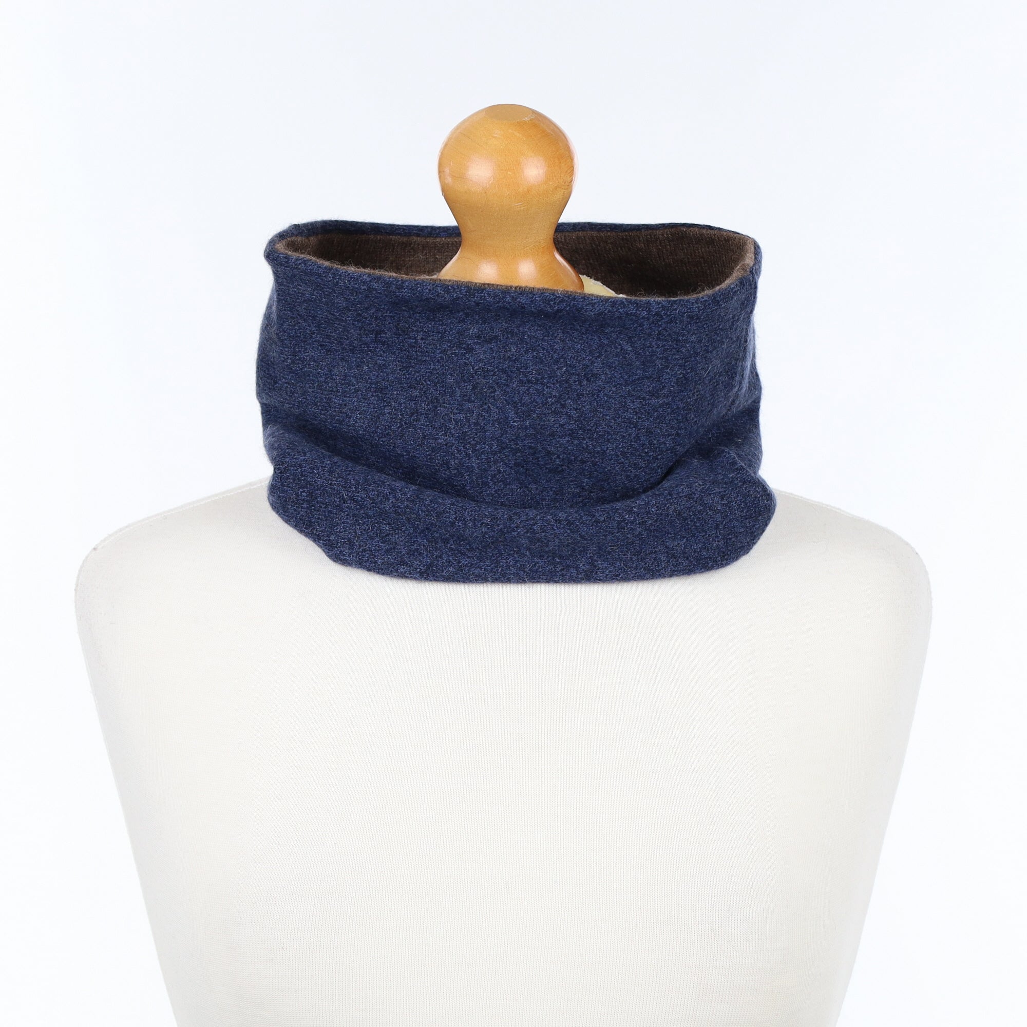 Navel Blue and Brown Neck Warmer
