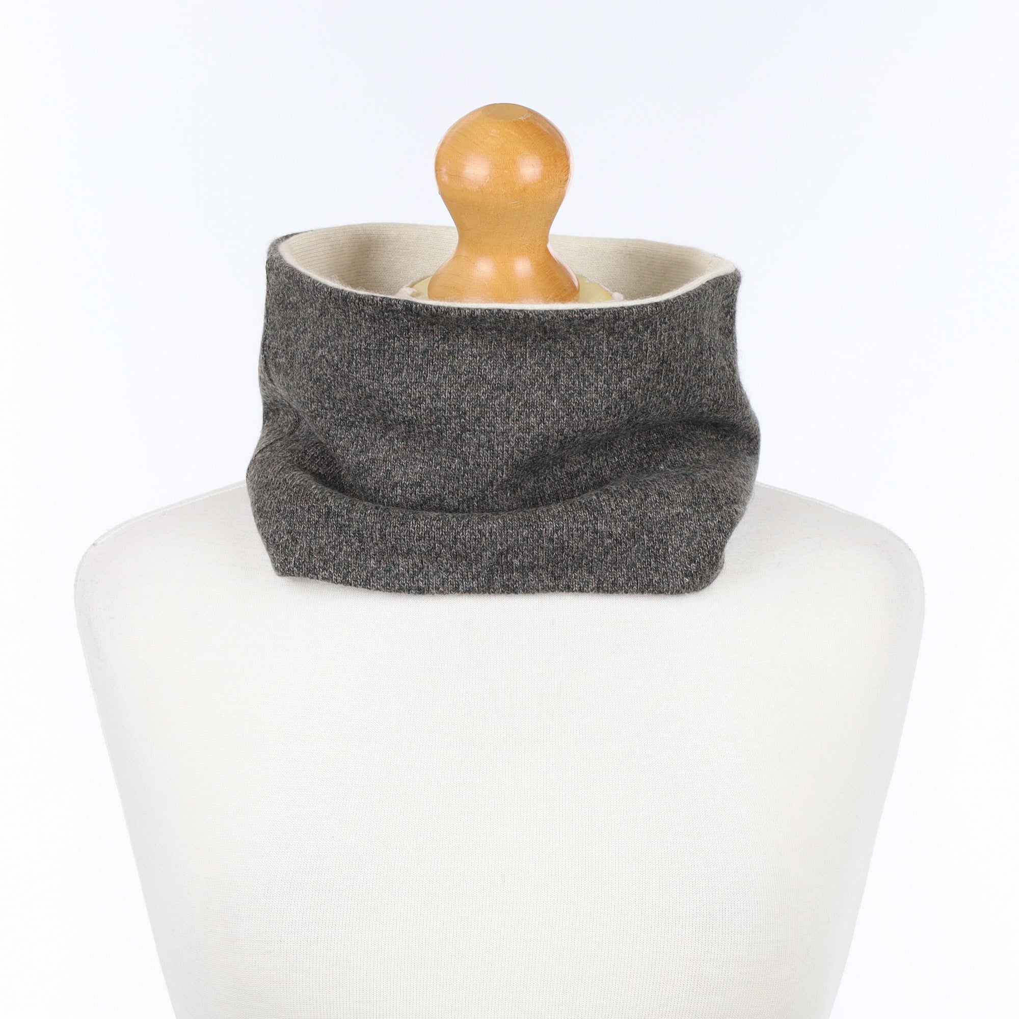 Ivory and Brown Marl Neck Warmer