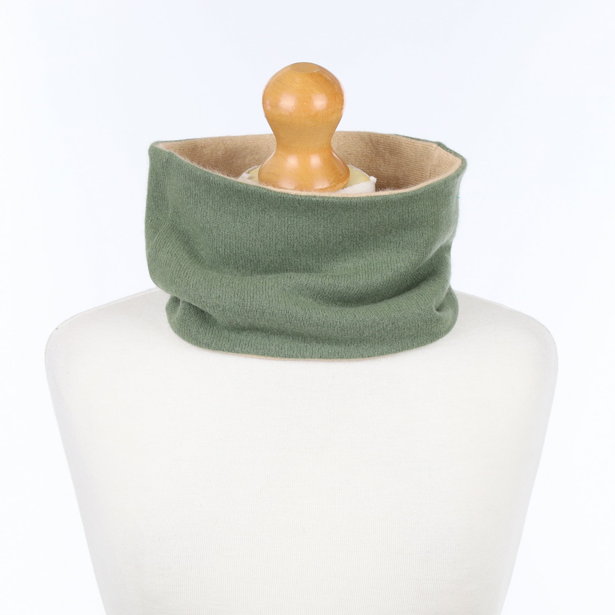 Fern Green and Caramel Neck Warmer