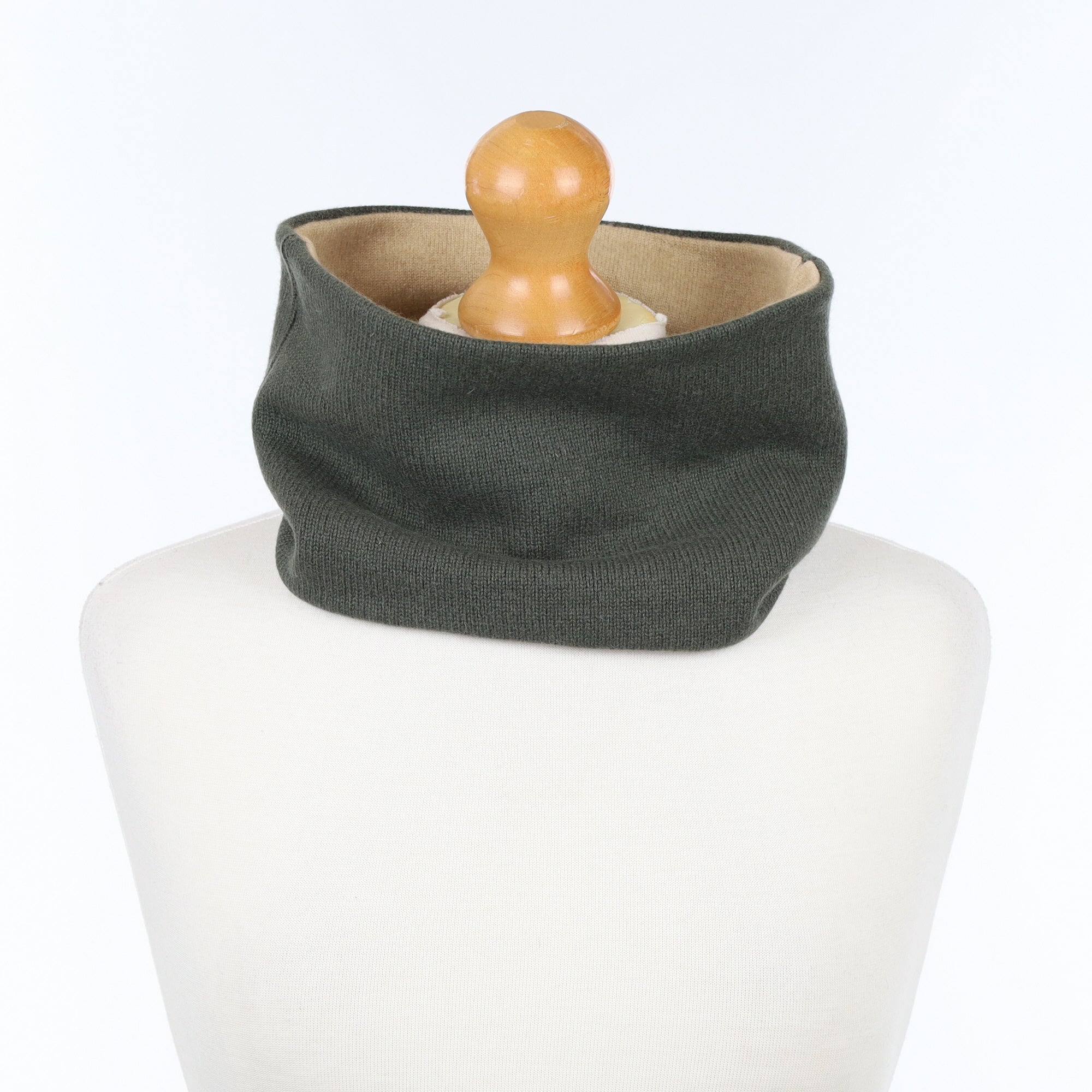 Pale Khaki and Caramel Neck Warmer