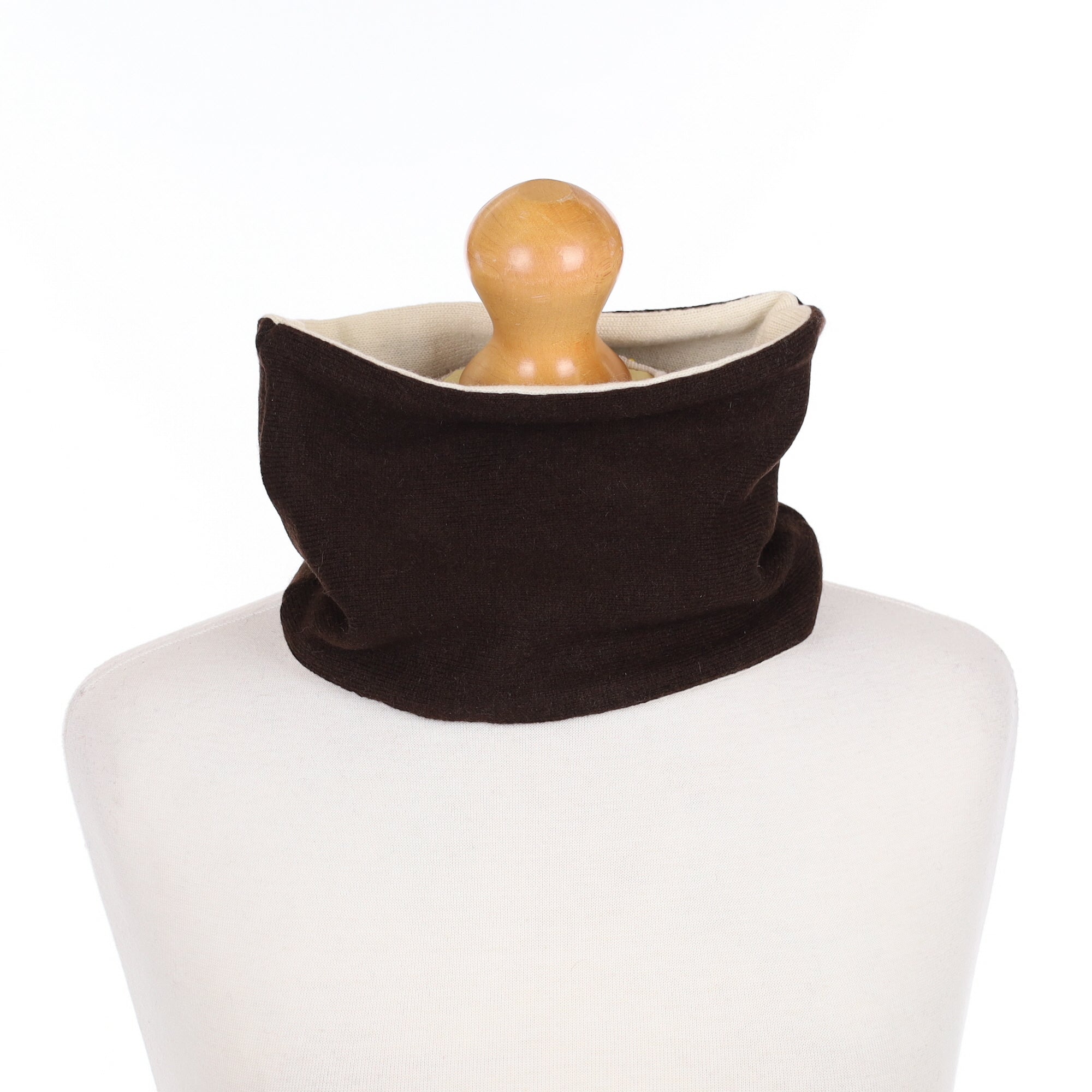 Bitter Chocolate and Ivory Neck Warmer