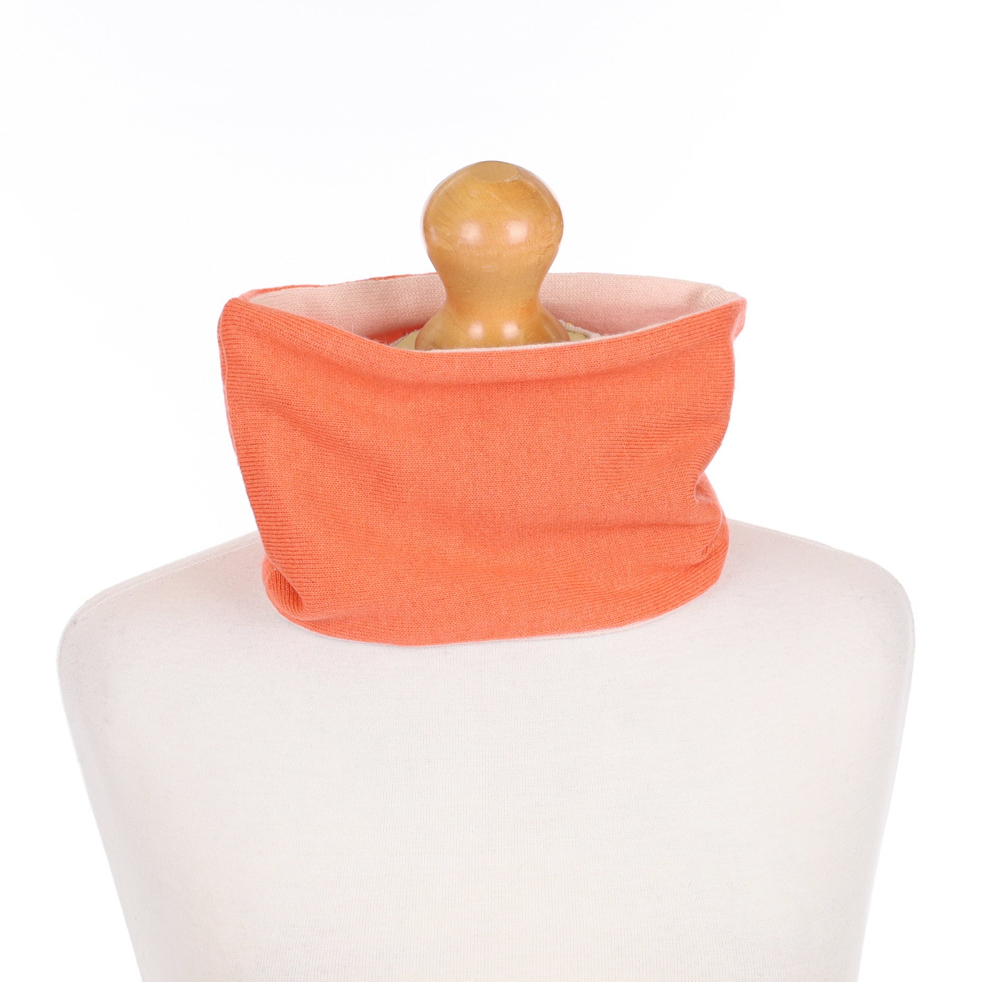 Deep Coral and Shell Pink Neck Warmer
