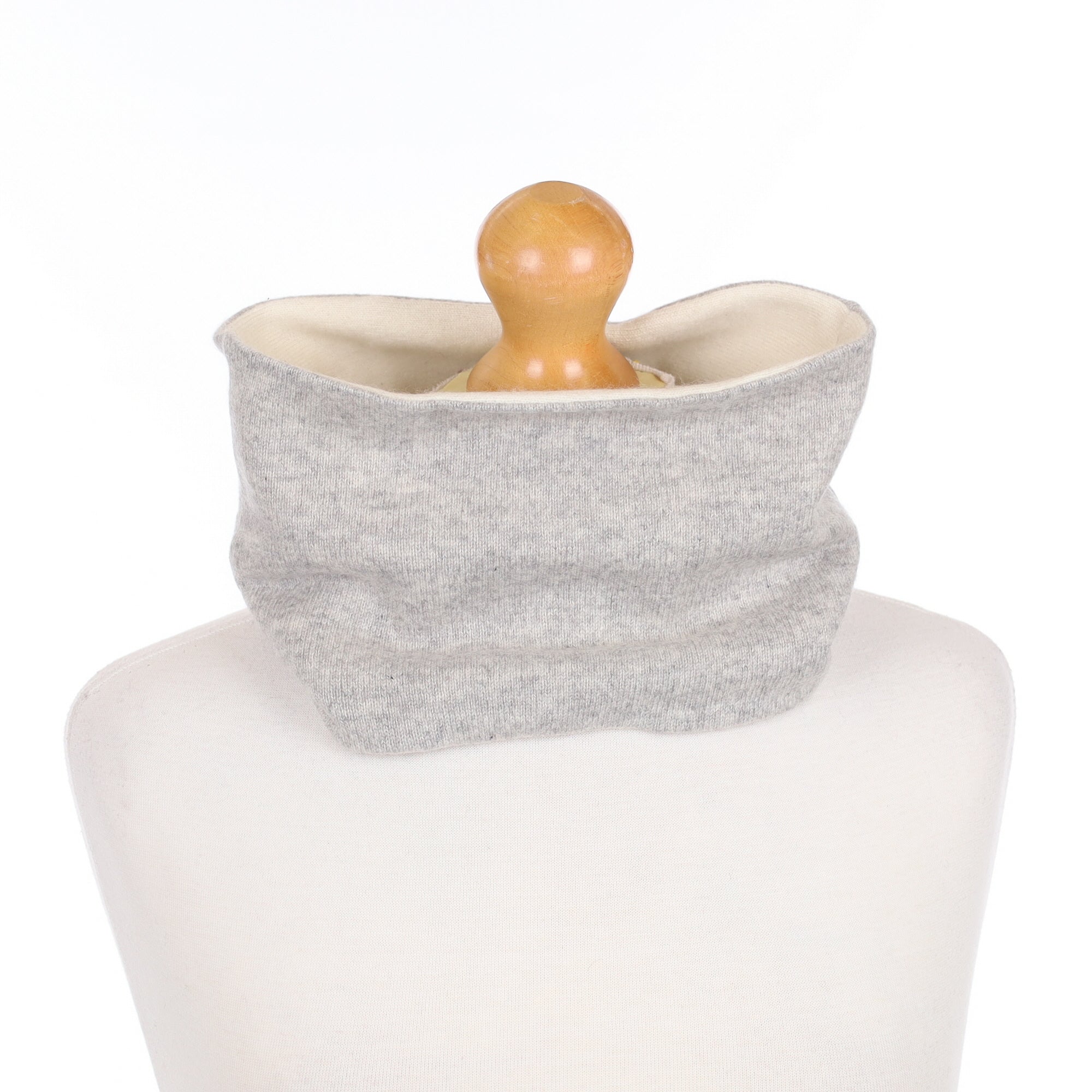 Pale Grey and Cream Neck Warmer