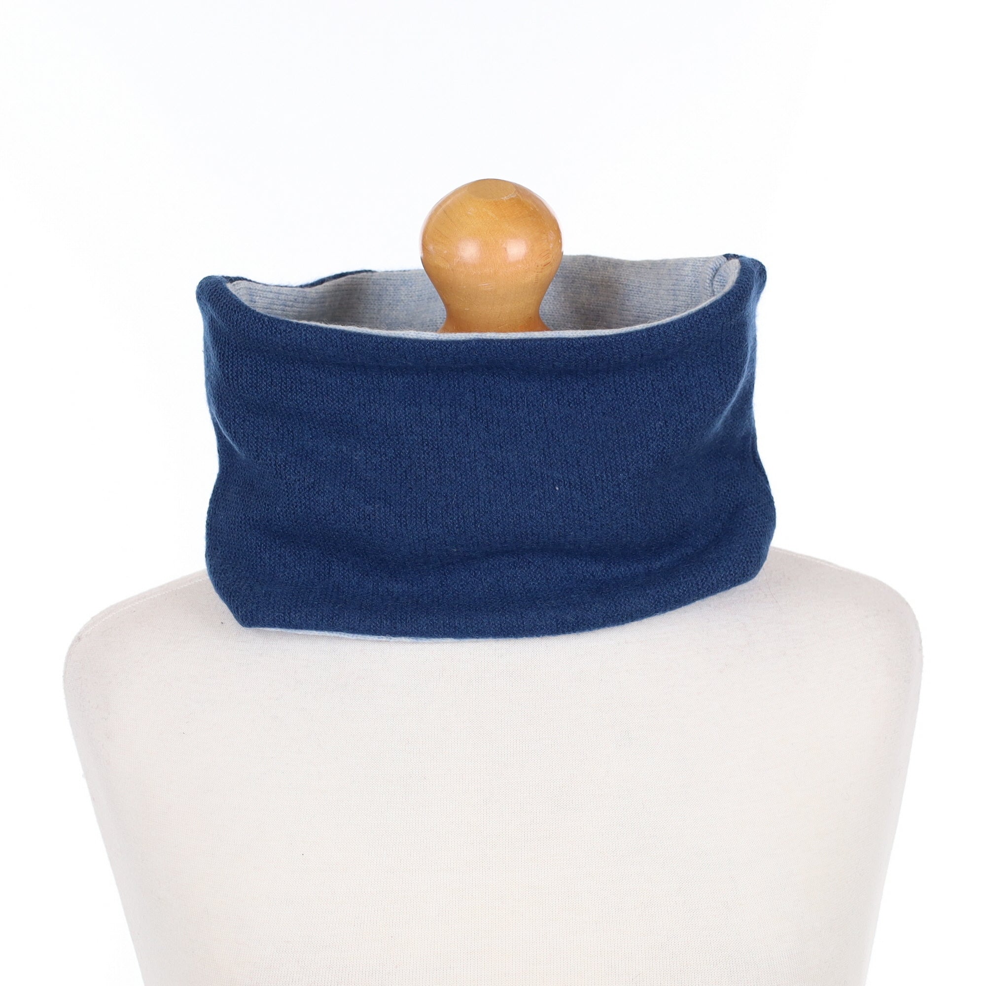 Navy and Sky Blue Marl Neck Warmer