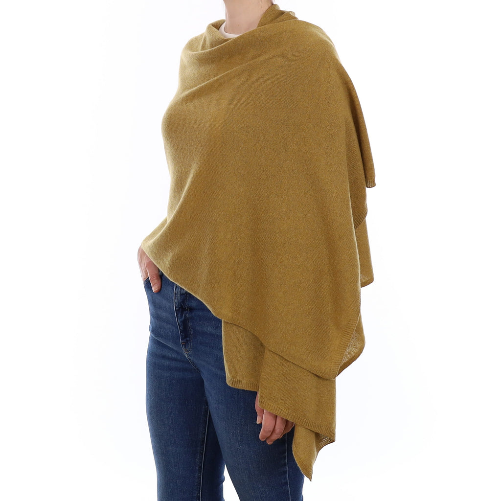 Brand New Harvest Gold Recycled Cashmere Wrap