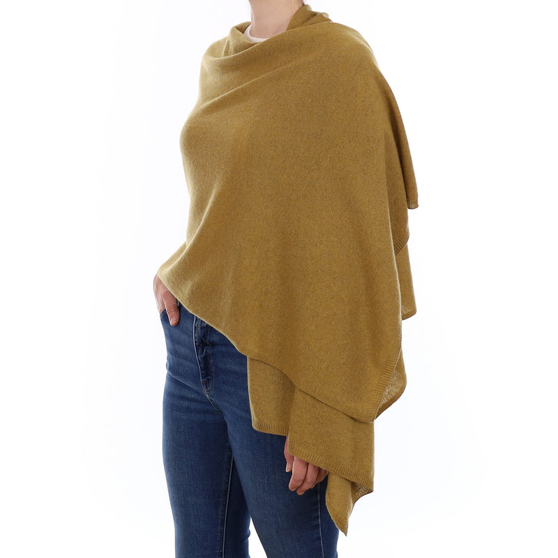 Brand New Harvest Gold Recycled Cashmere Wrap