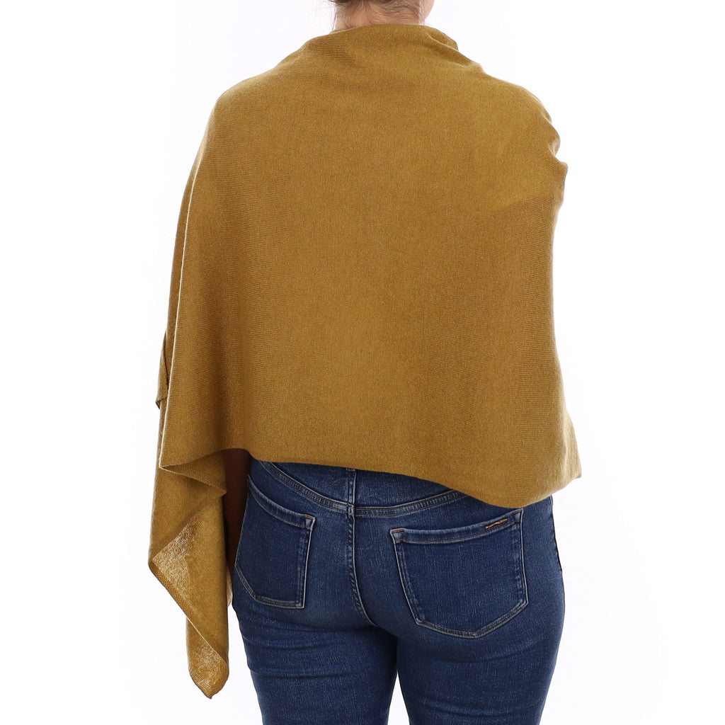 Brand New Harvest Gold Recycled Cashmere Wrap