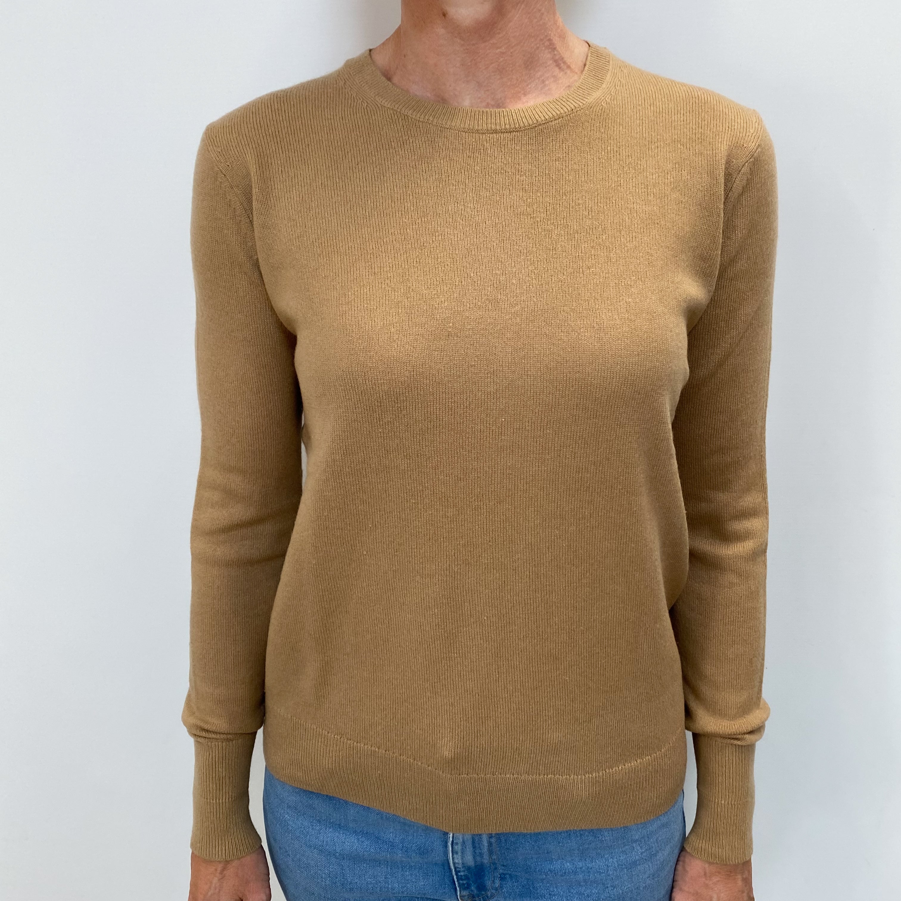 Everlane Camel Brown Cashmere Crew Neck Jumper Small