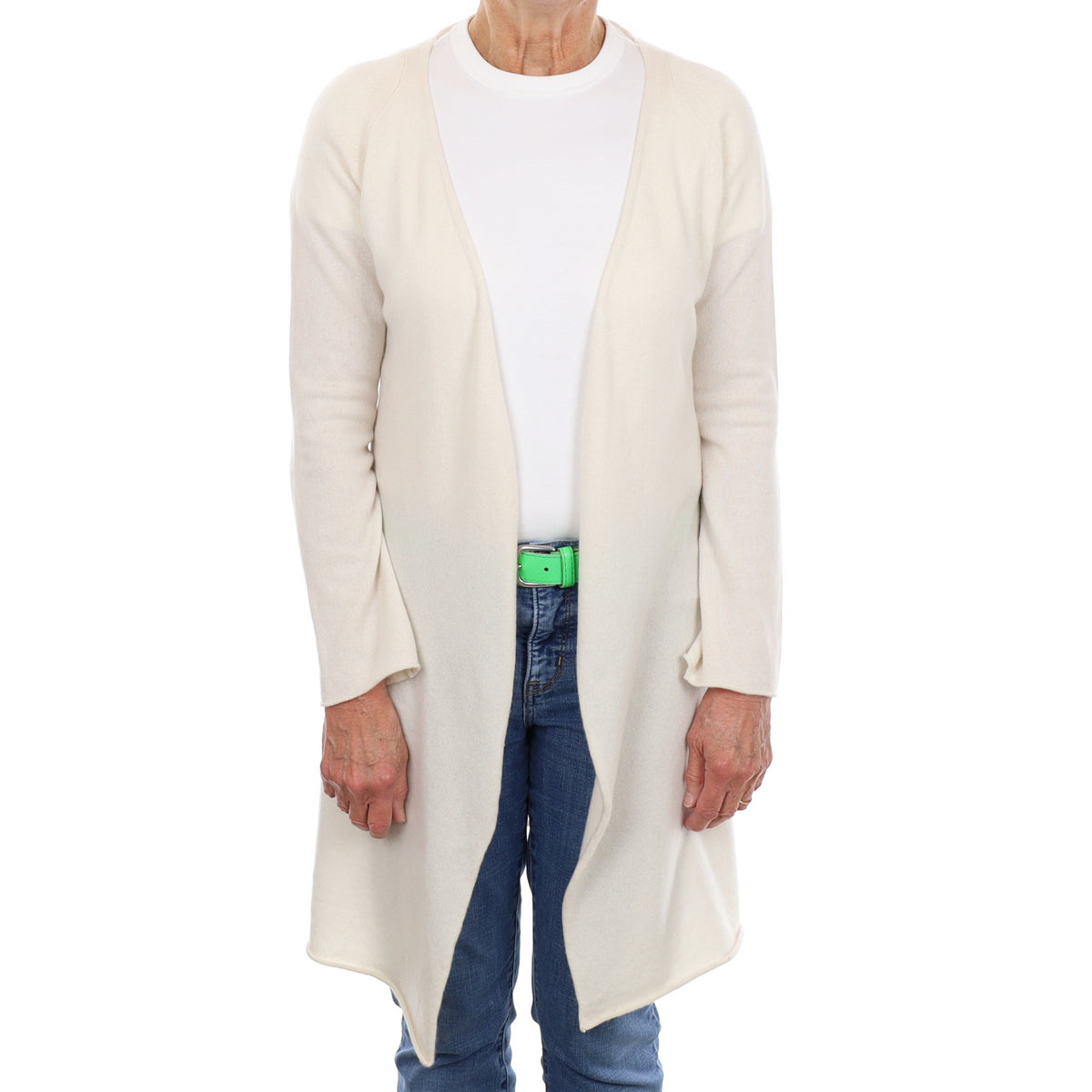 Cream Cashmere Edge To Edge Cardigan Medium