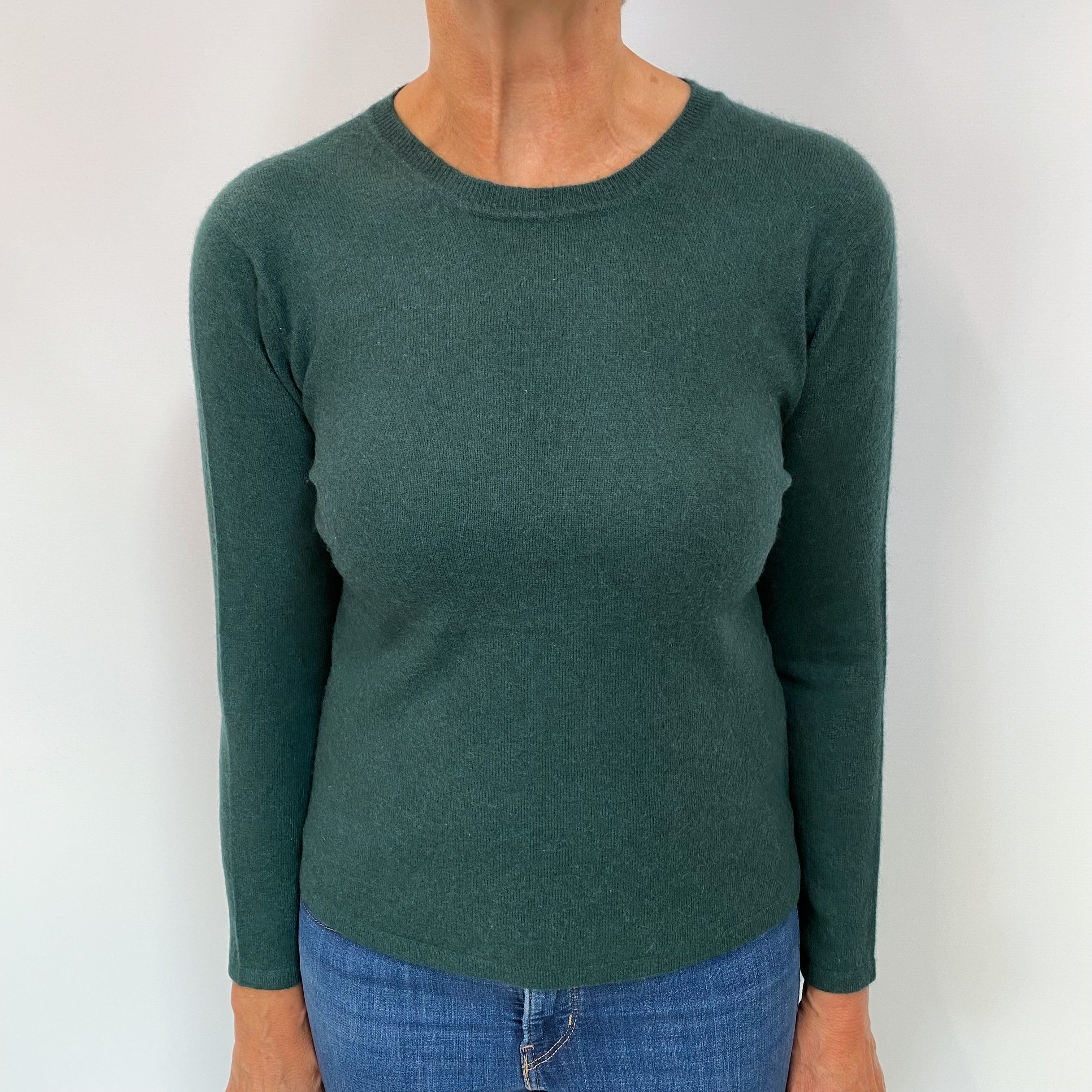 Forrest Green Cashmere Crew Neck Jumper Medium