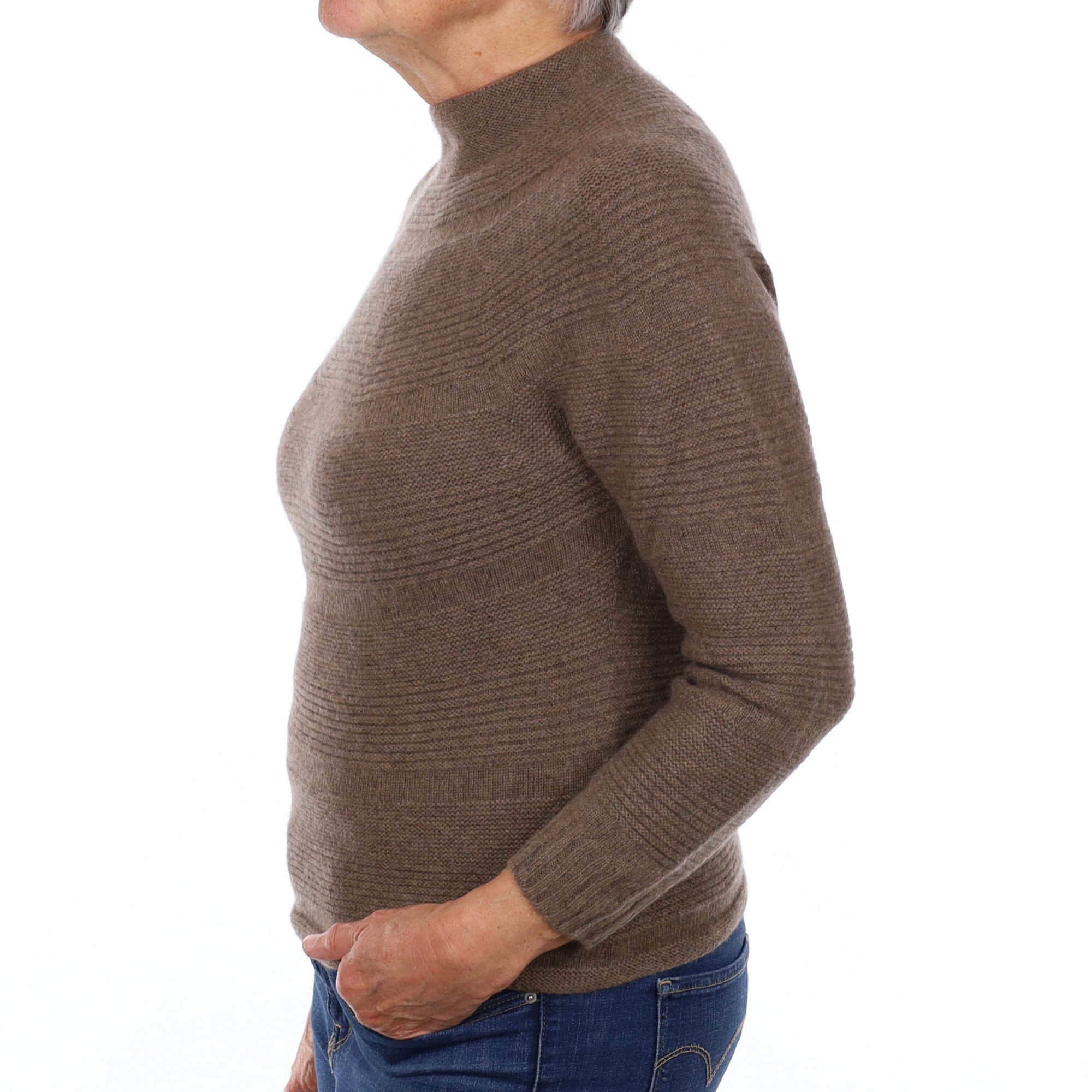 Donkey Brown Cashmere Turtle Neck Jumper Medium