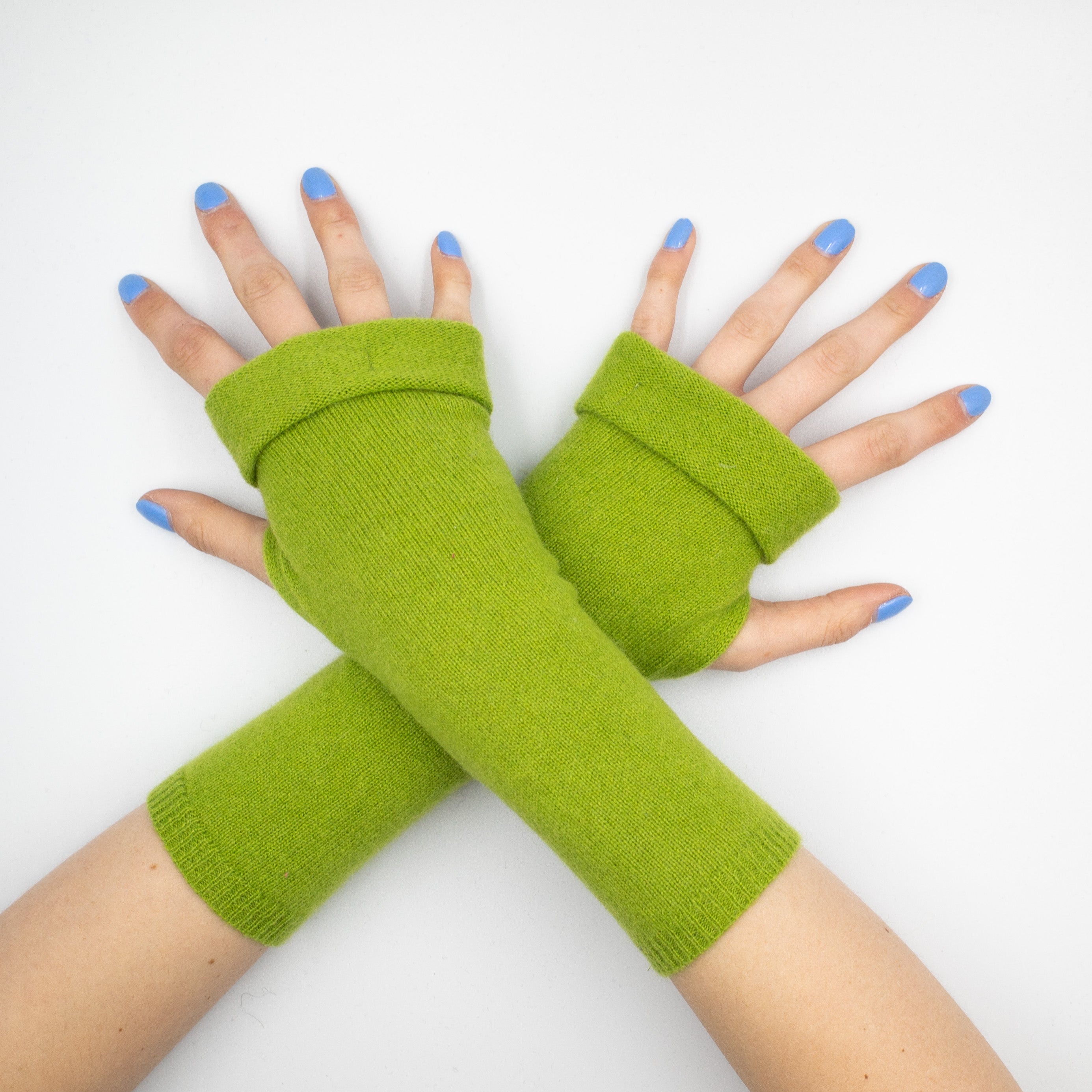 Springtime Green Fingerless Gloves