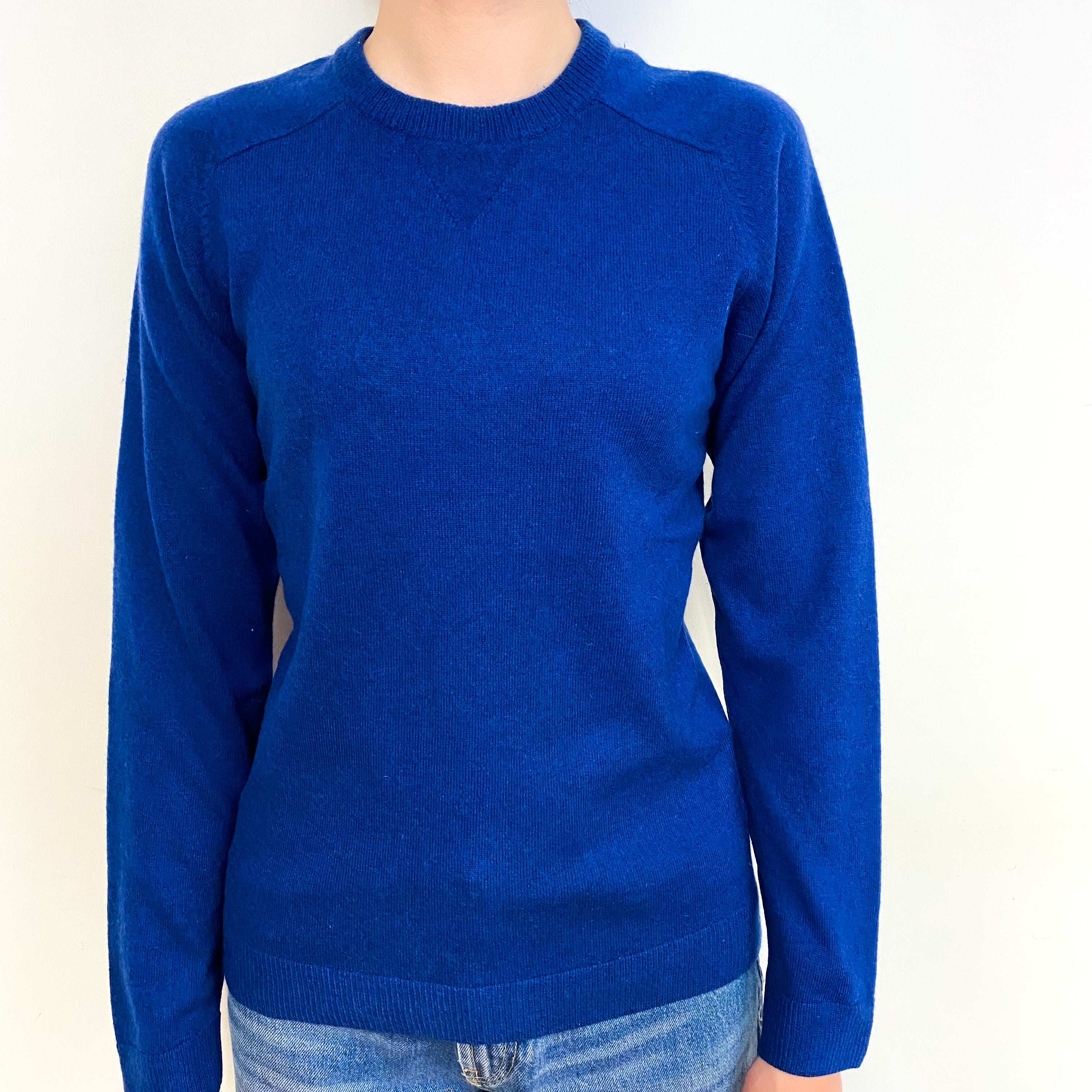 Air Force Blue Cashmere Crew Neck Jumper Extra Small