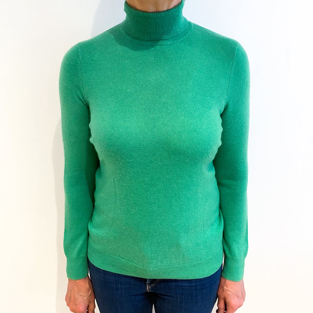 Shamrock Cashmere Polo Neck Jumper Medium