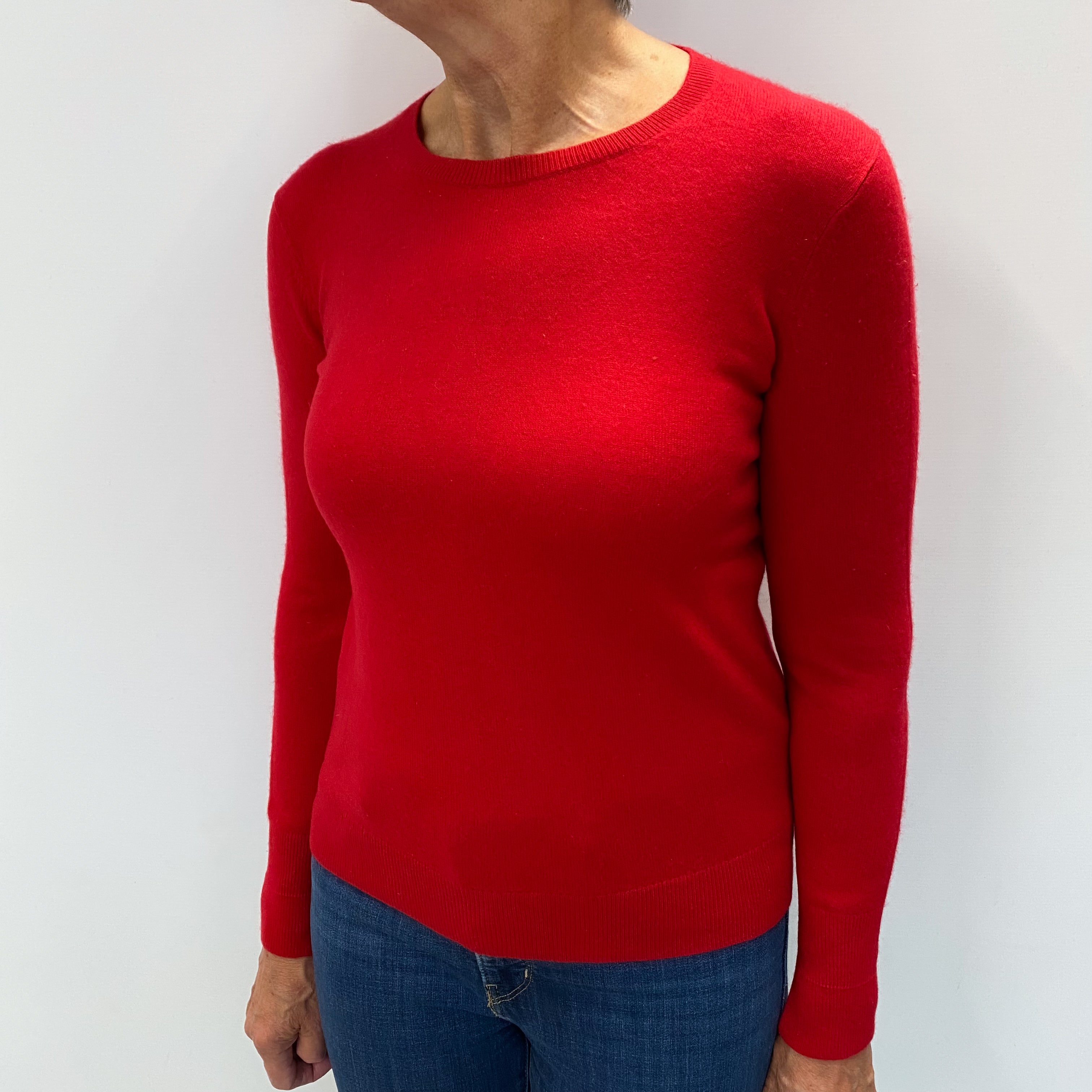 Everlane Berry Red Cashmere Crew Neck Jumper Medium