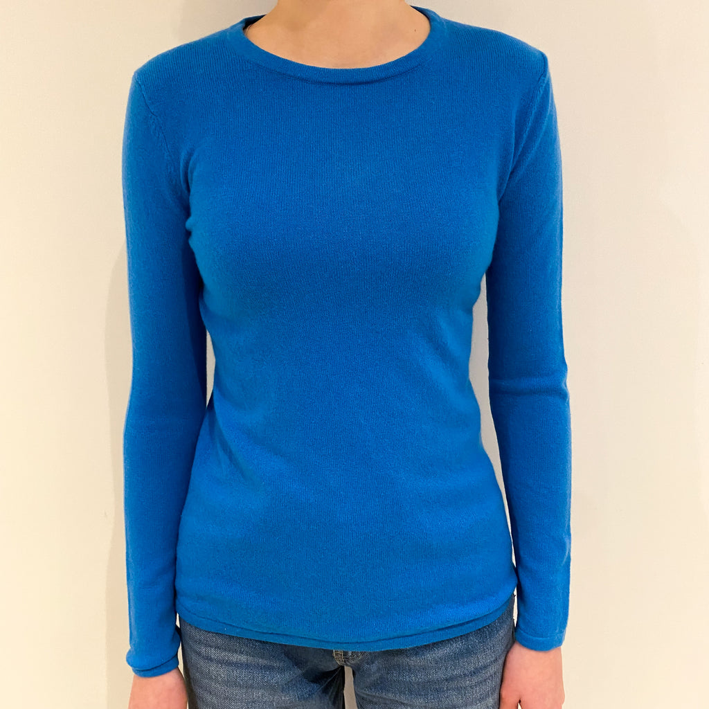 Pacific Blue Cashmere Crew Neck Jumper Extra Small
