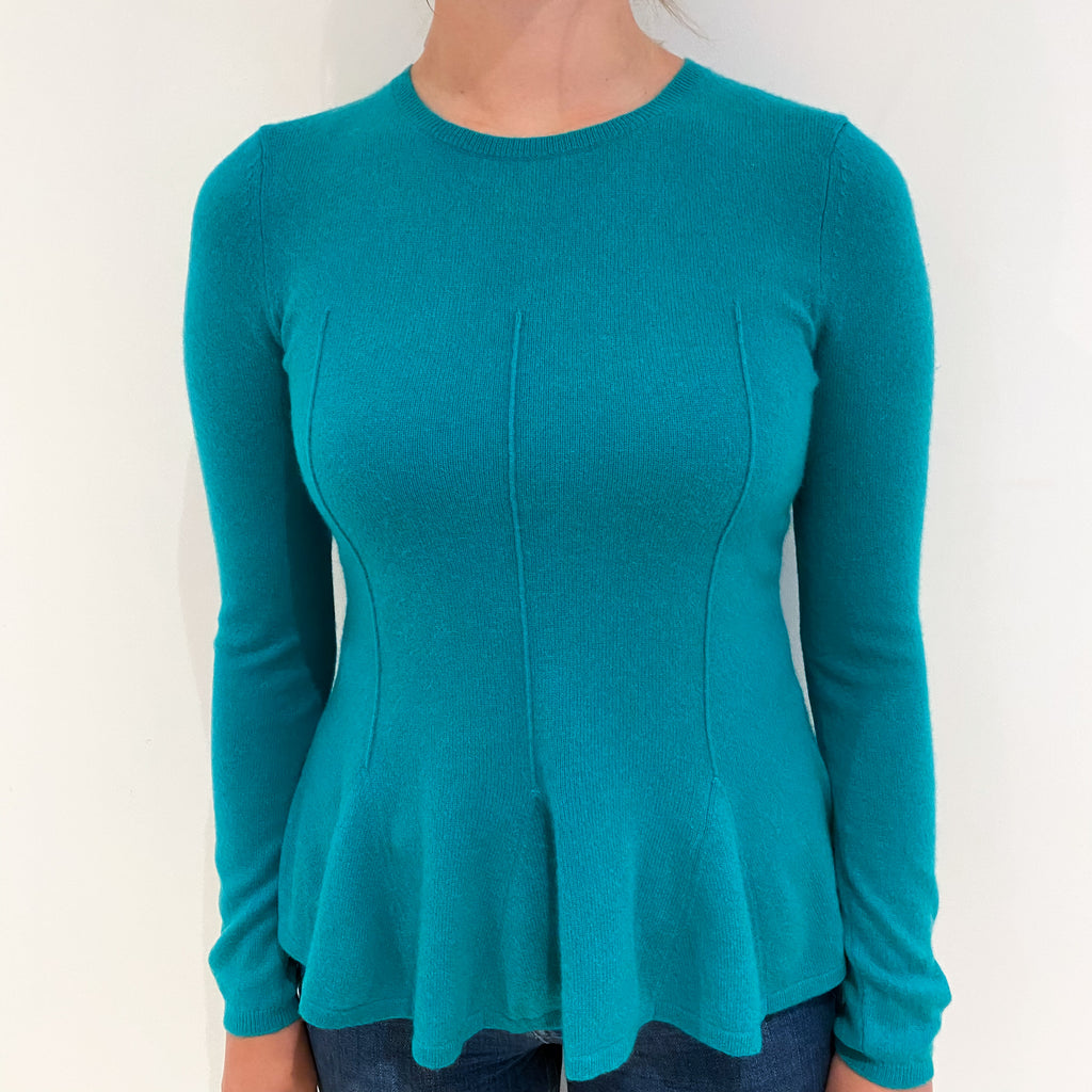 Jade Green Cashmere Crew Neck Jumper Small