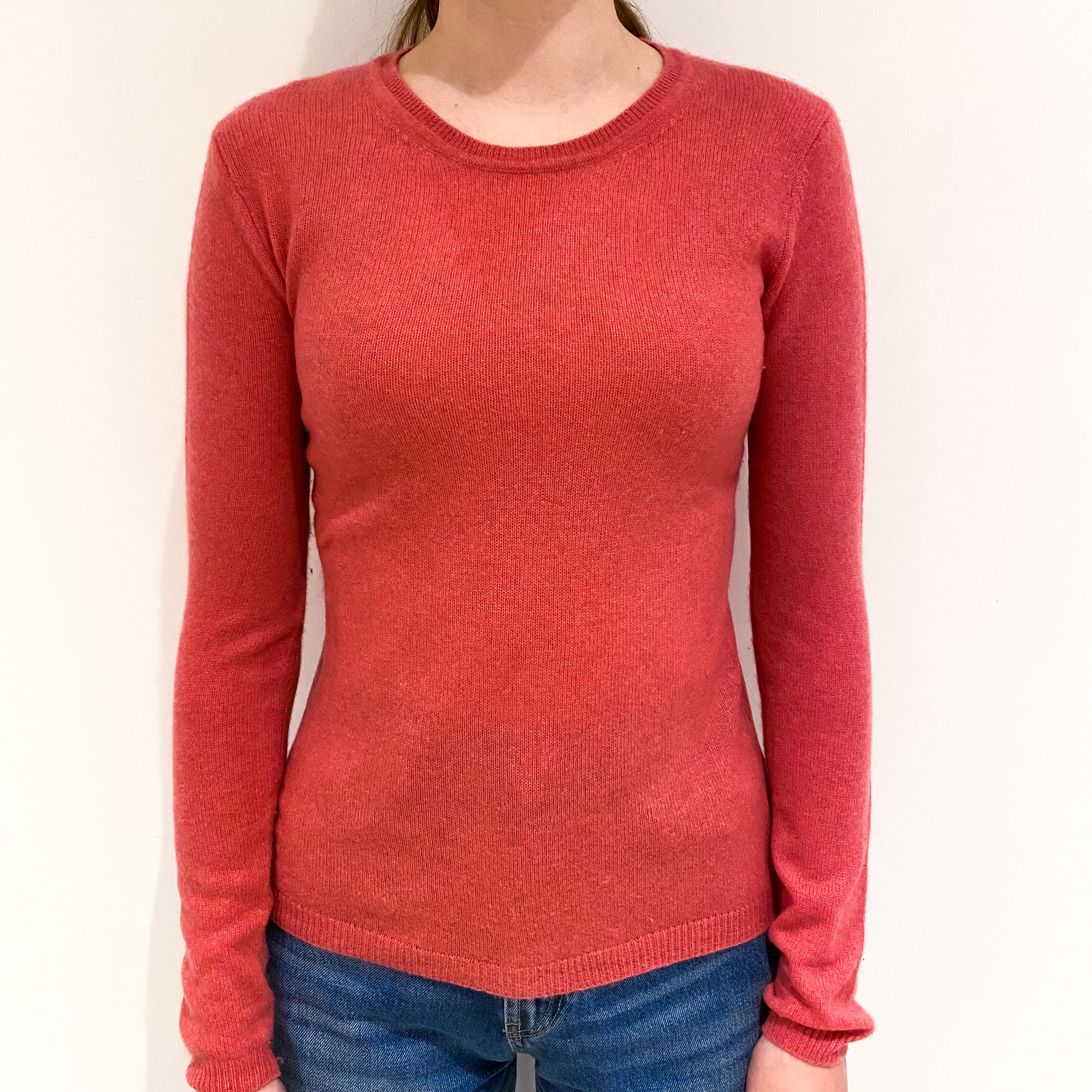 Lupin Pink Cashmere Crew Neck Jumper Extra Small