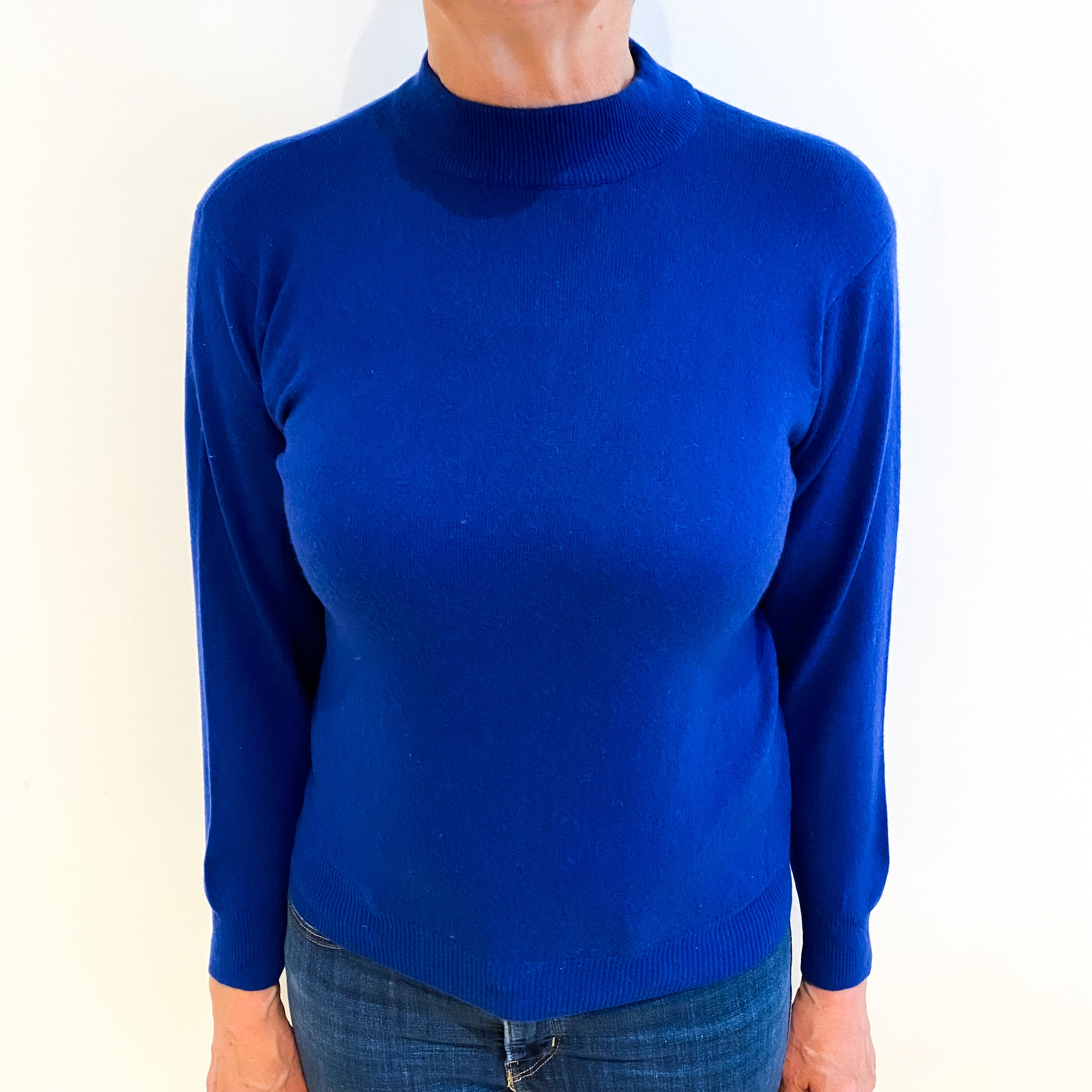 Admiral Blue Cashmere Turtle Neck Jumper Medium