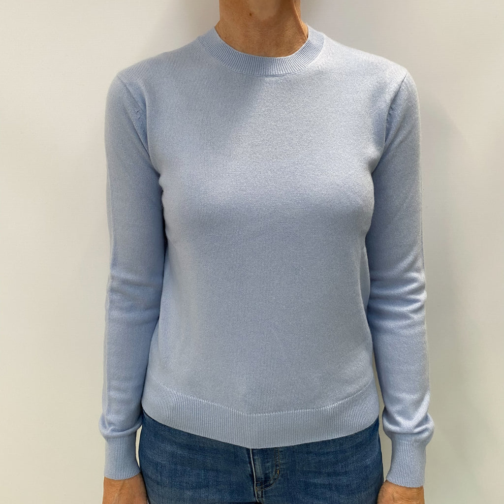 Sky Blue Cashmere Crew Neck Jumper Small