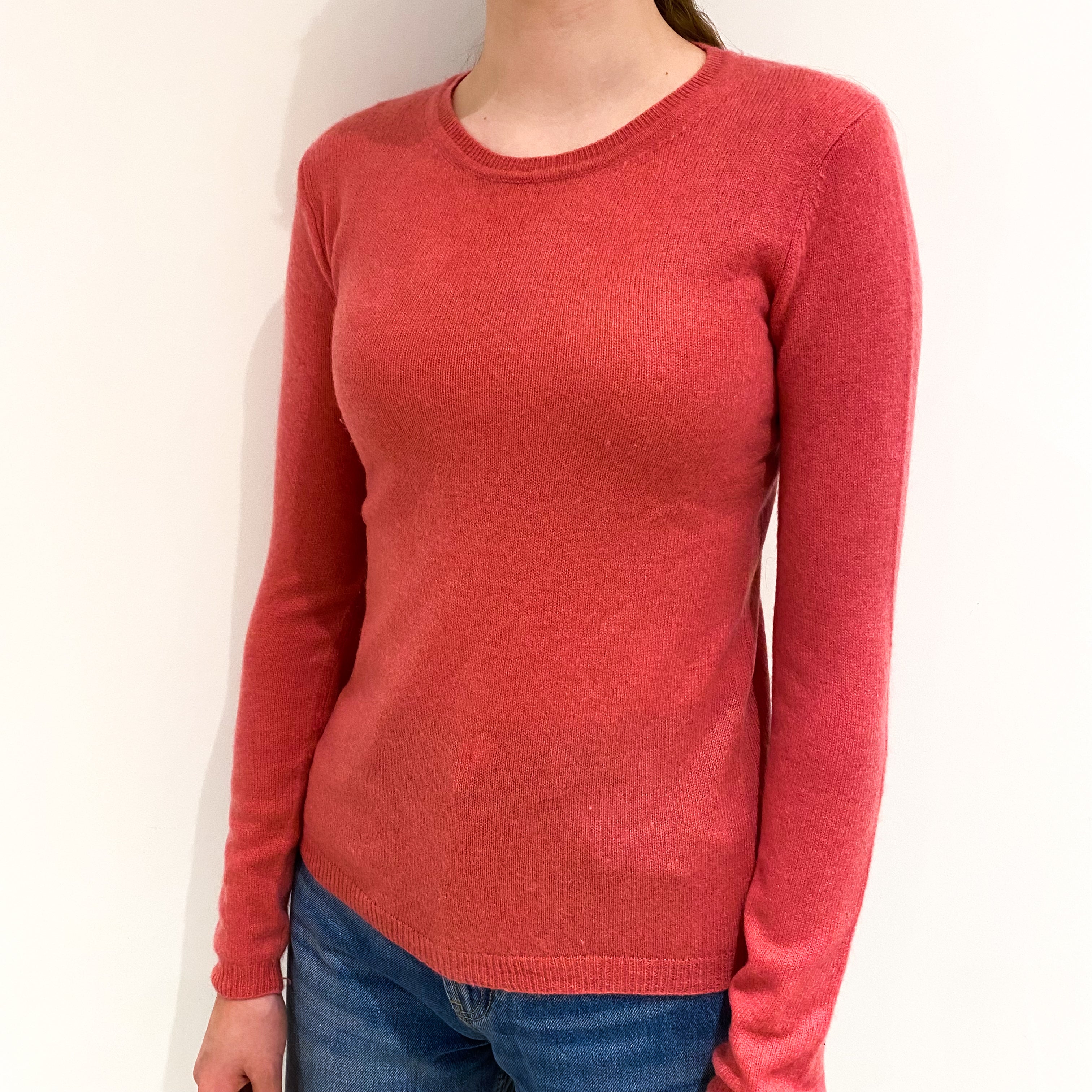 Lupin Pink Cashmere Crew Neck Jumper Extra Small