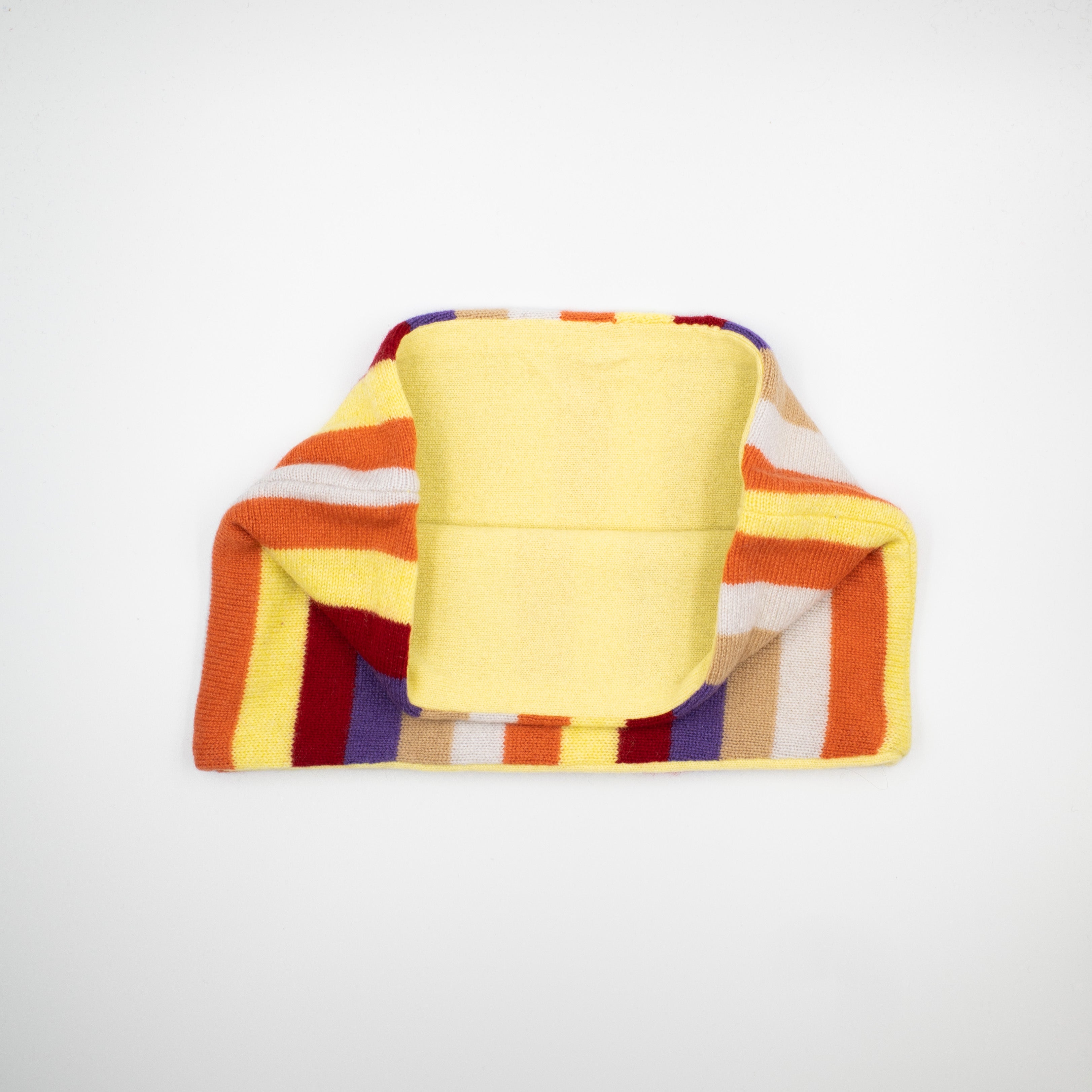 Colourful Stripe and Yellow Neck Warmer