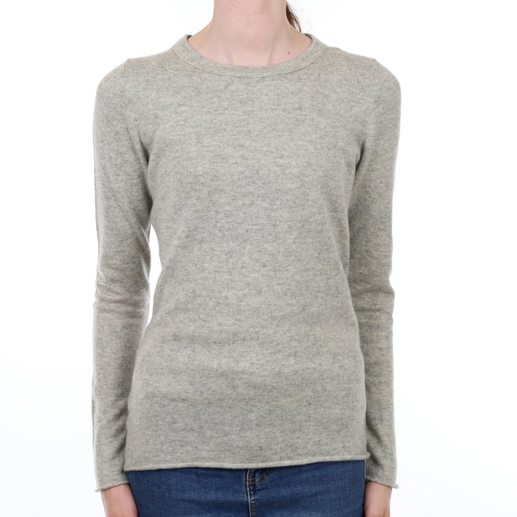 Smoke Grey Cashmere Crew Neck Jumper Extra Small