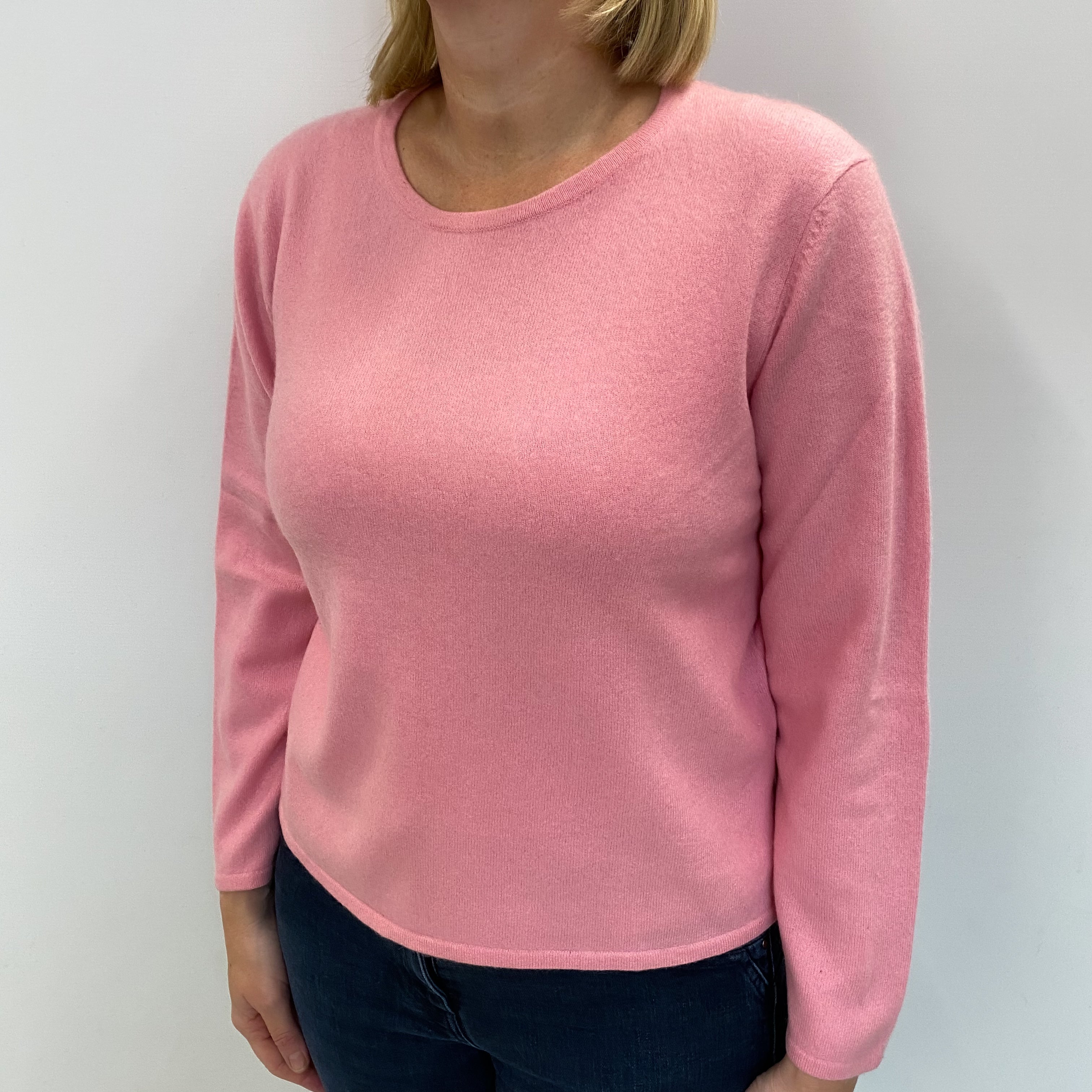 Sugar Mouse Pink Cashmere Crew Neck Jumper Large