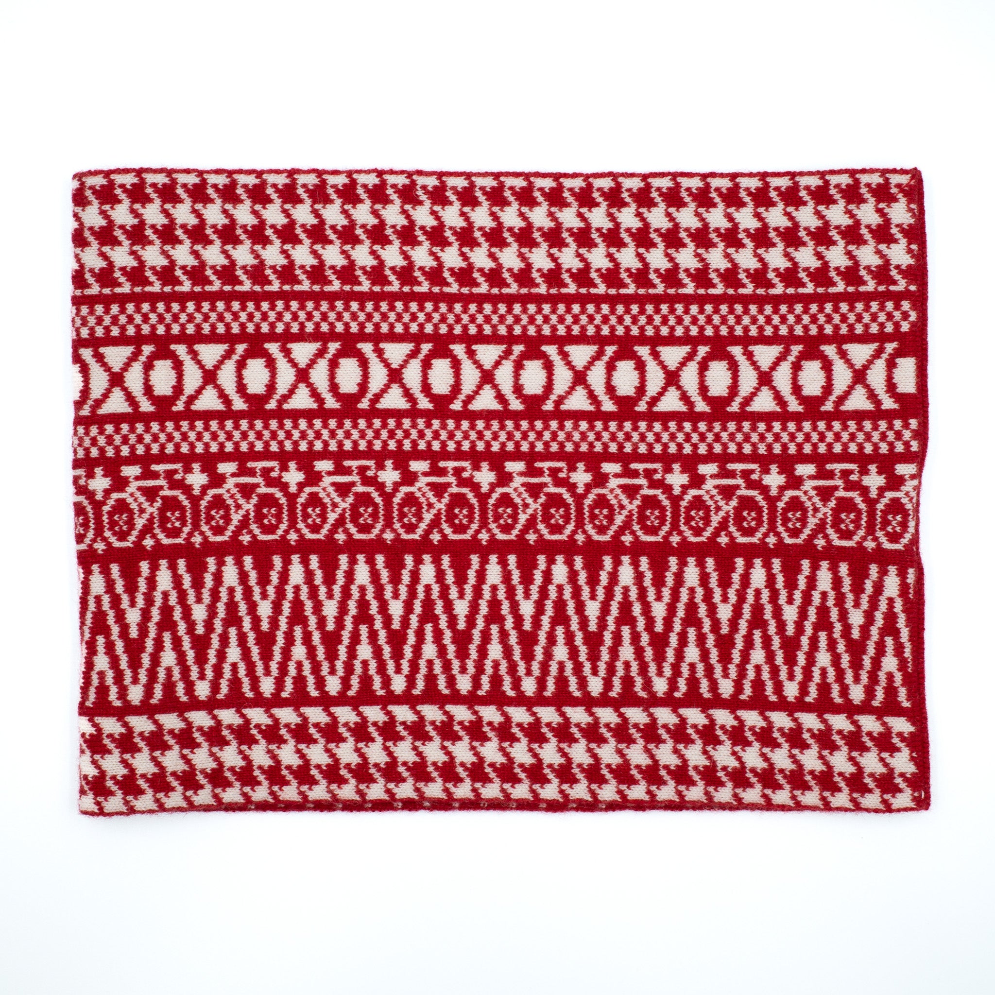 NFR Neck Warmer in Postie Red and Winter White