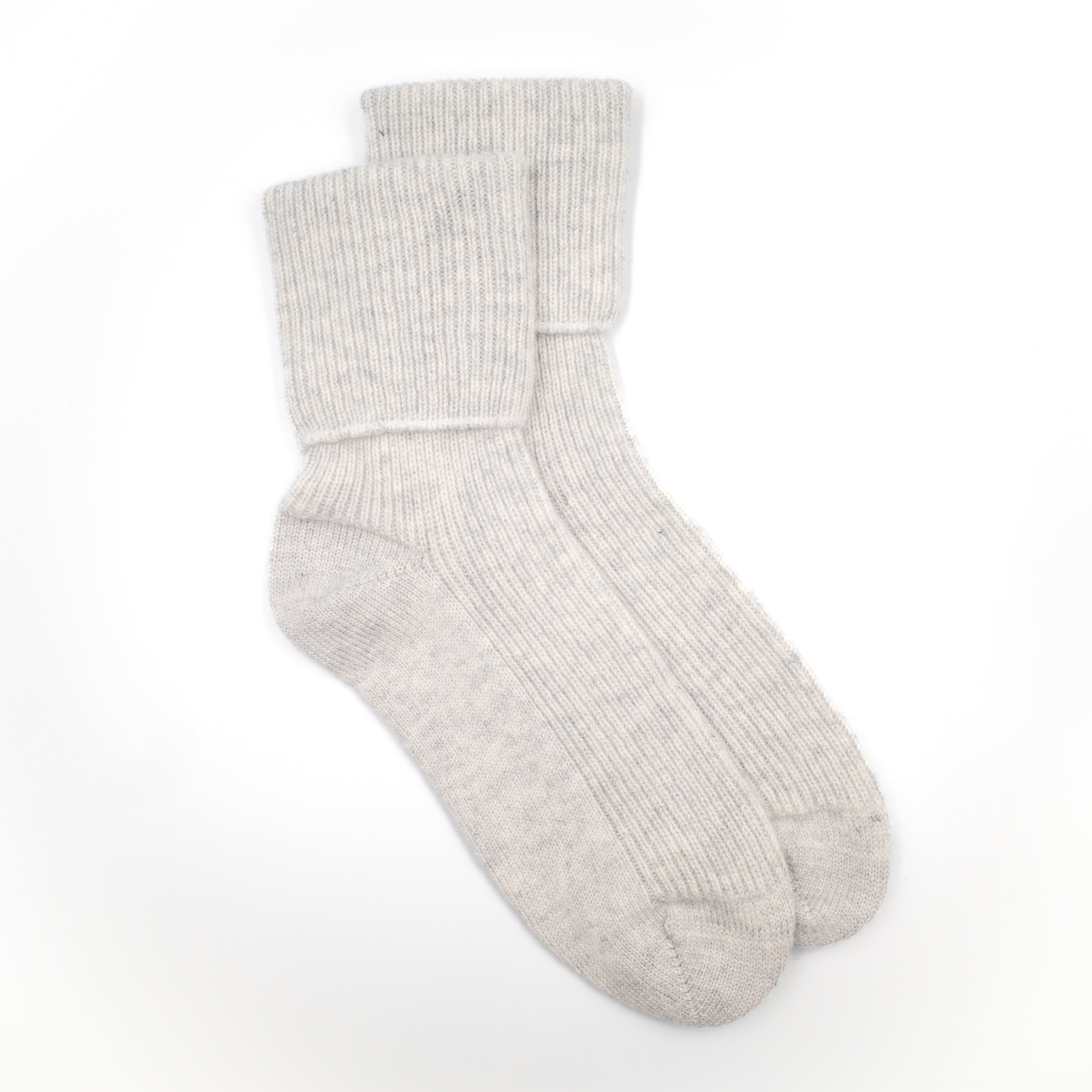 Soft Grey Ladies Cashmere Bed Socks