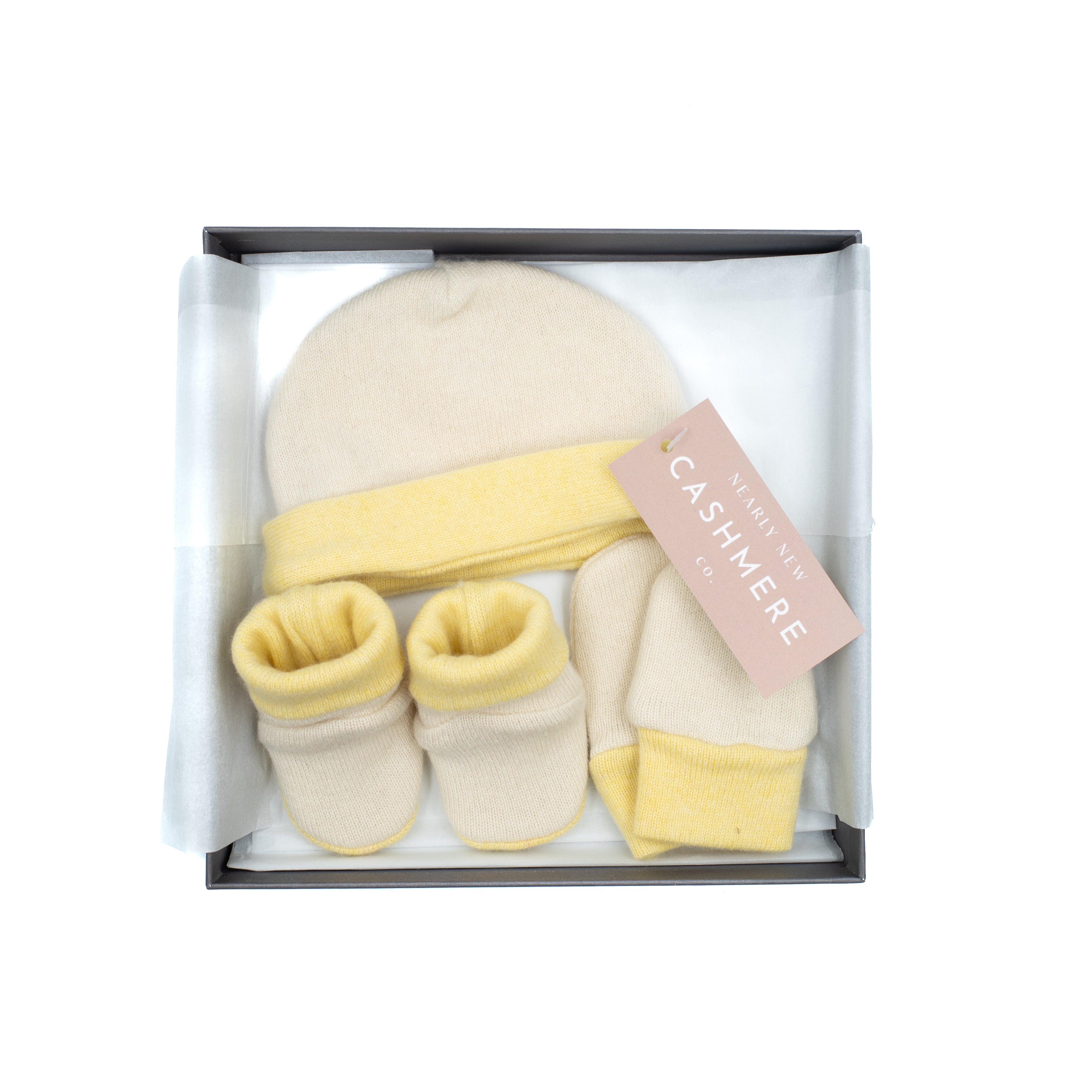 Cashmere Baby Gift Set in Yellow