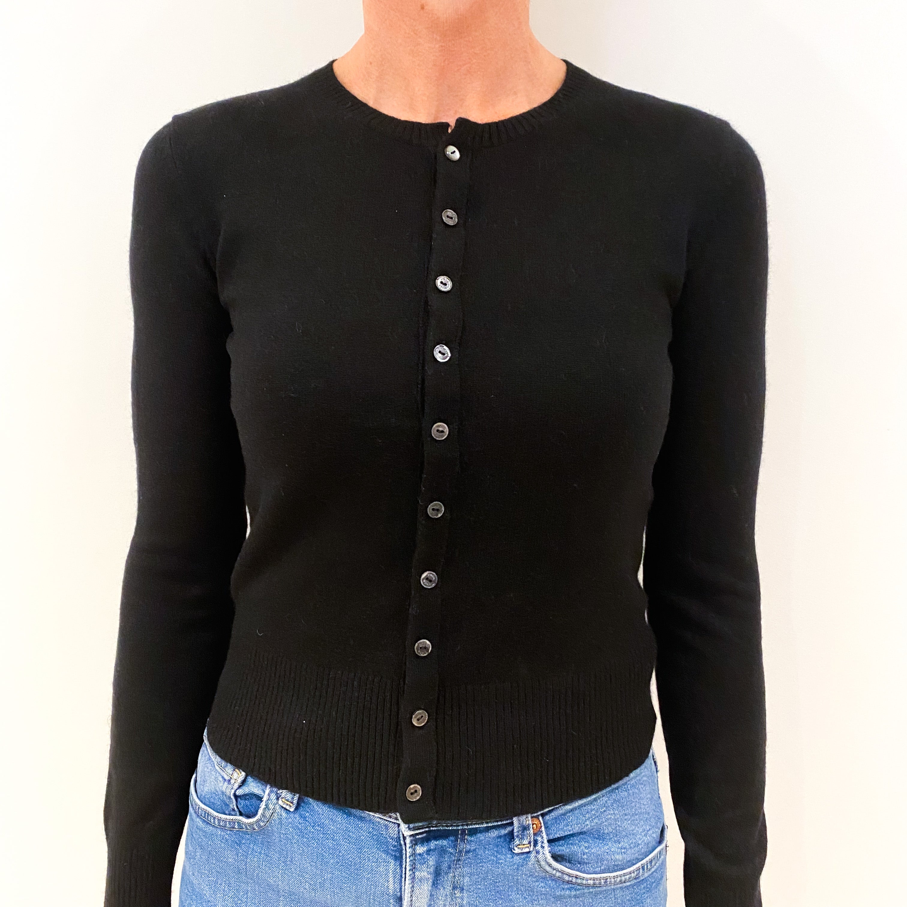 Black Cashmere Cardigan Small