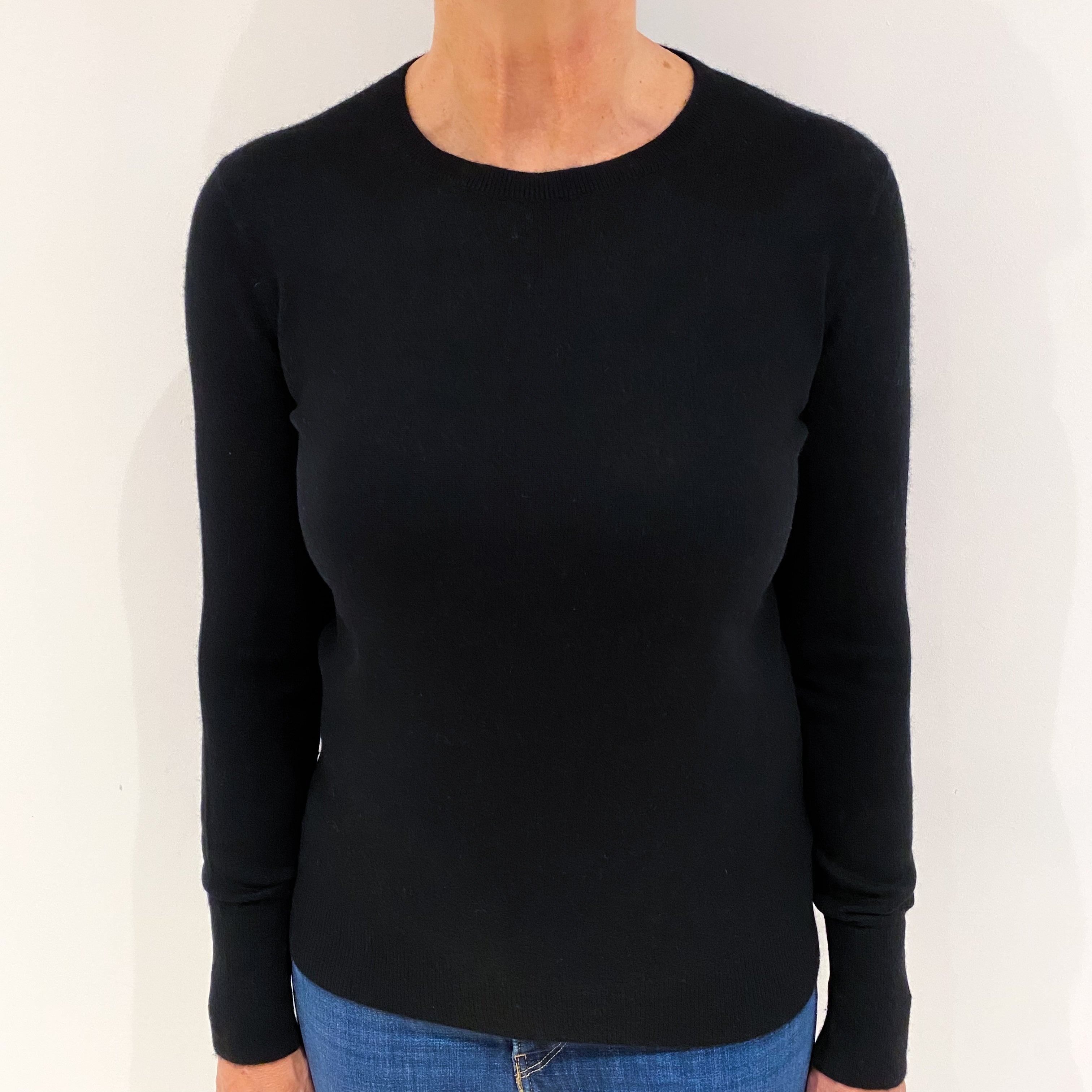 Everlane Black Cashmere Crew Neck Jumper Medium